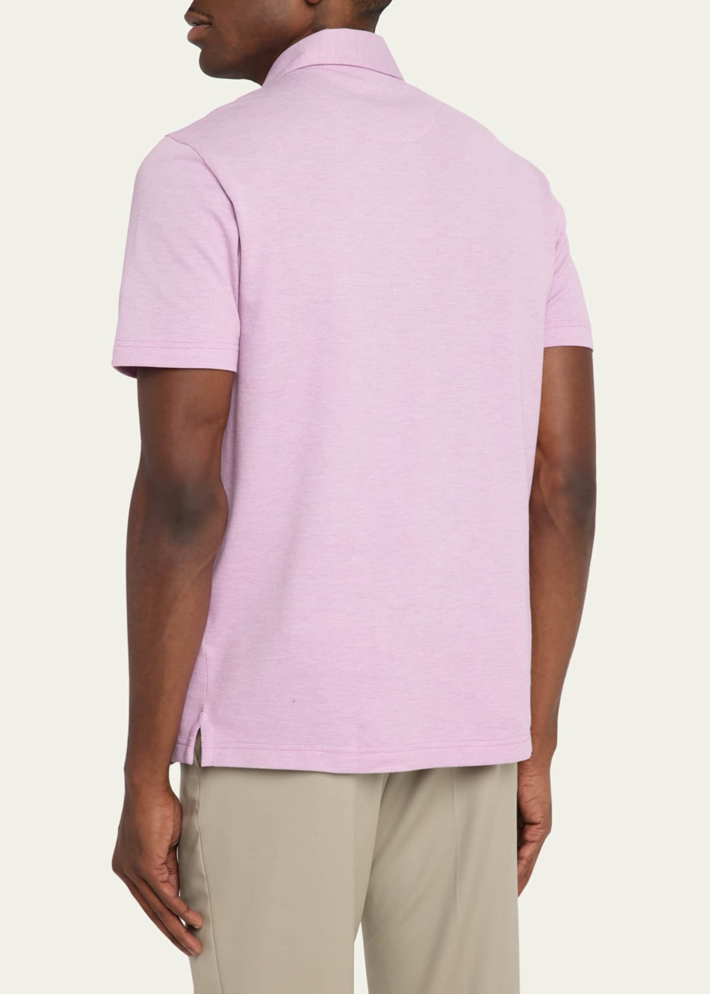 Brioni Men's Jersey Pique Polo Shirt Image 3 of 5