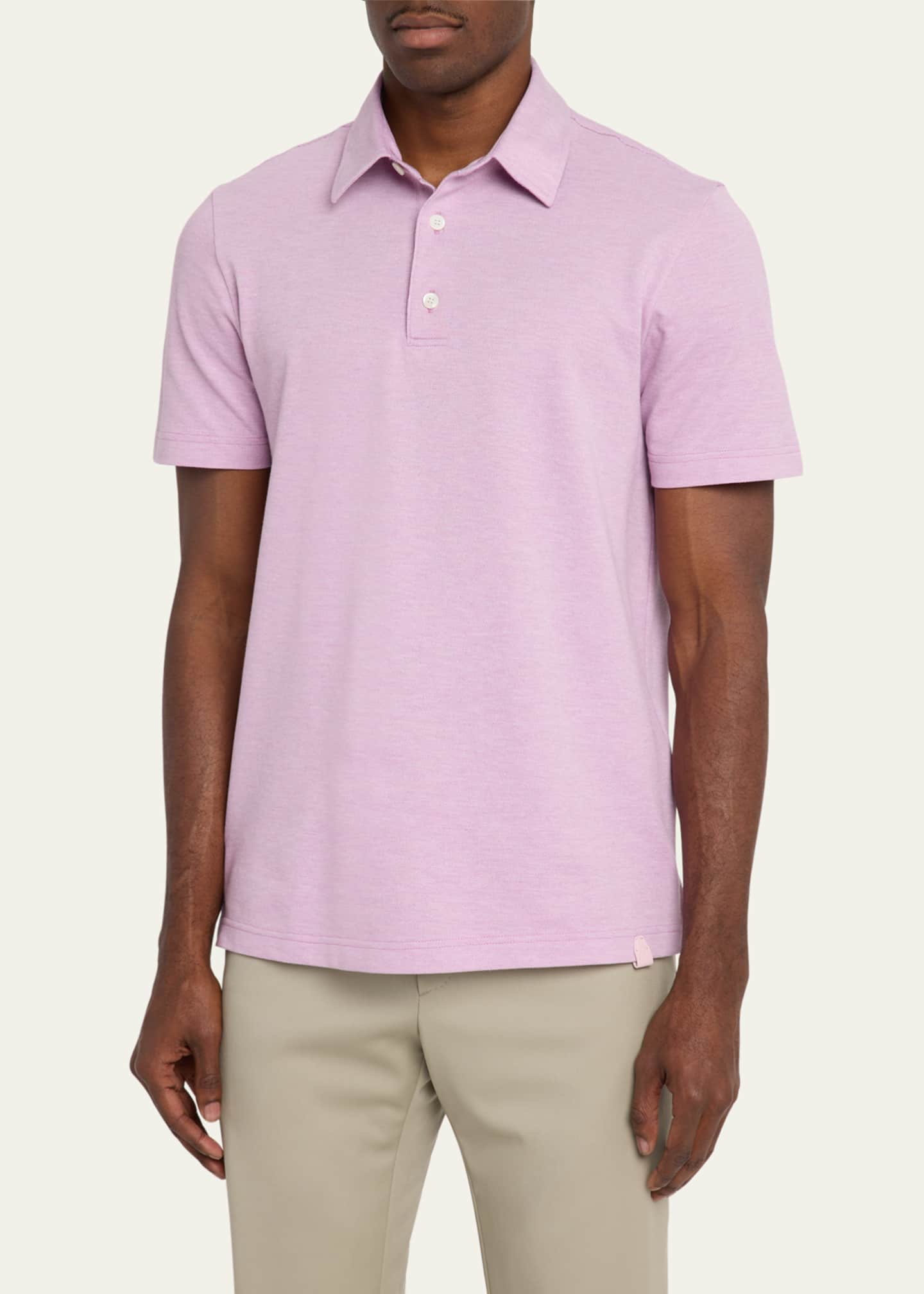 Brioni Men's Jersey Pique Polo Shirt Image 4 of 5