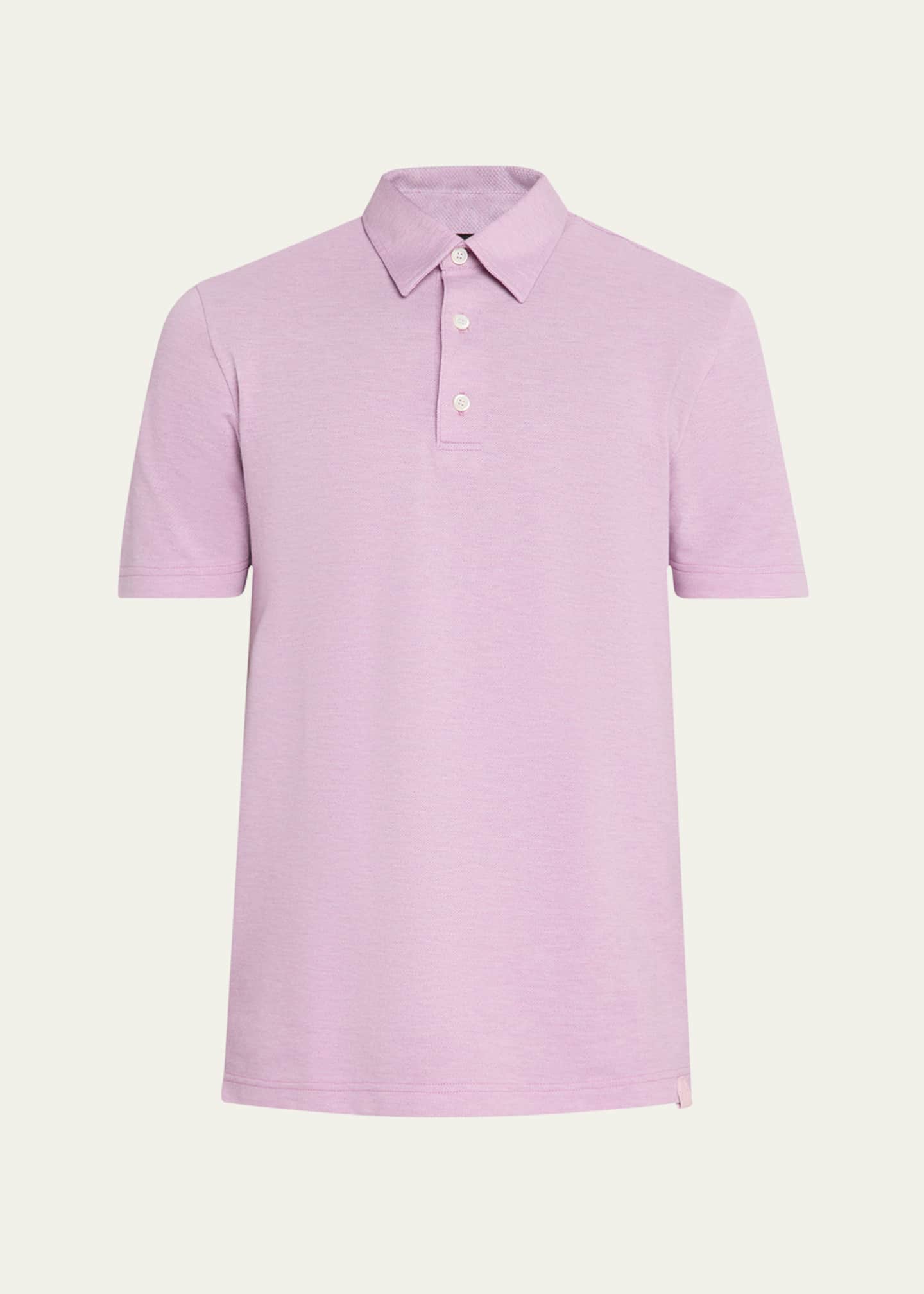 Brioni Men's Jersey Pique Polo Shirt Image 1 of 5