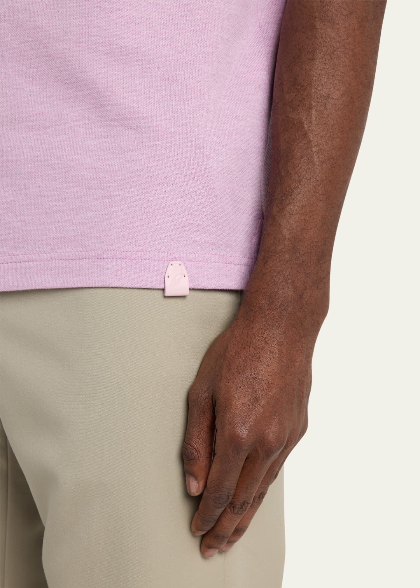 Brioni Men's Jersey Pique Polo Shirt Image 5 of 5