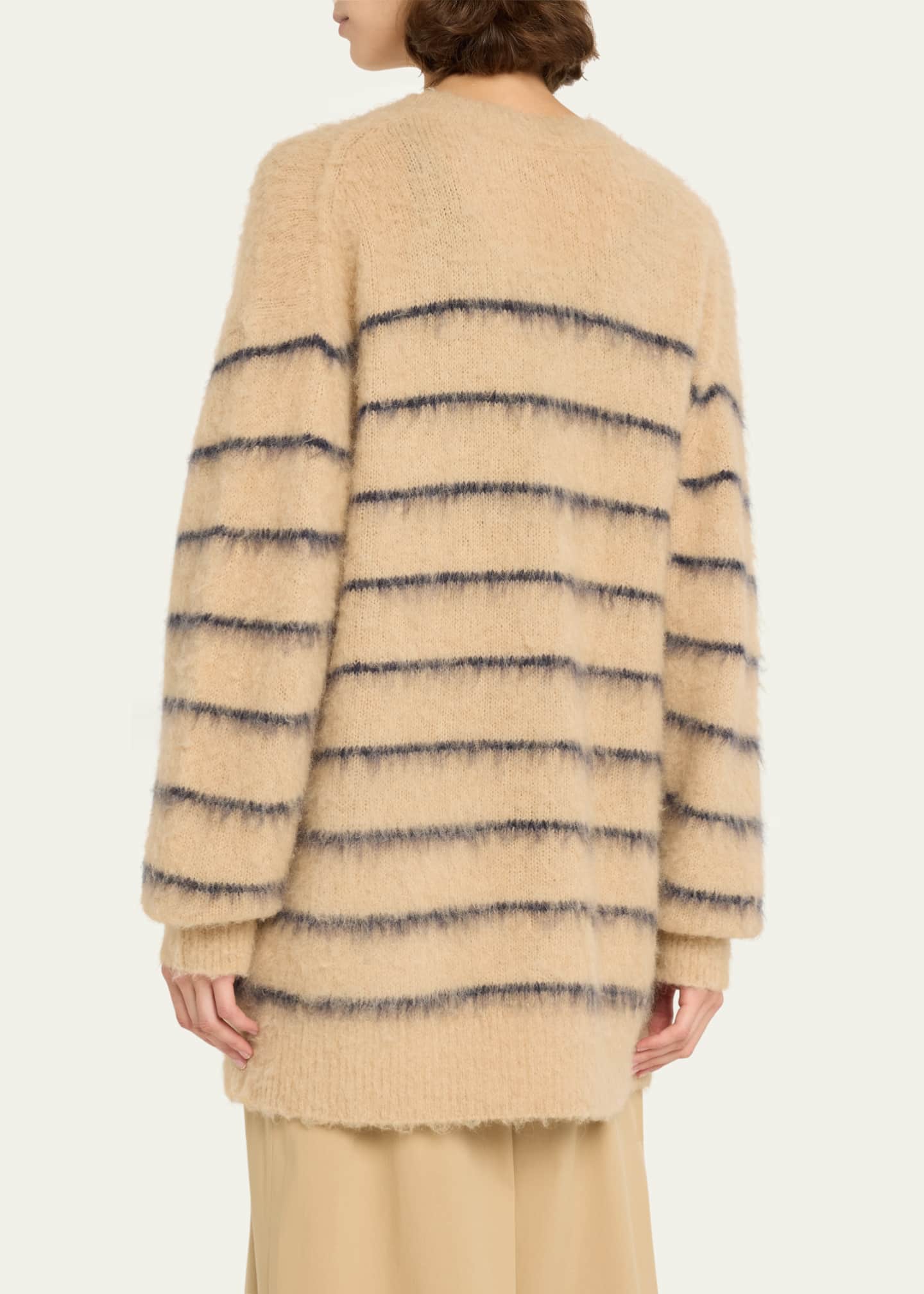 A.L.C. Cody Stripe Fuzzy Cardigan Image 3 of 5
