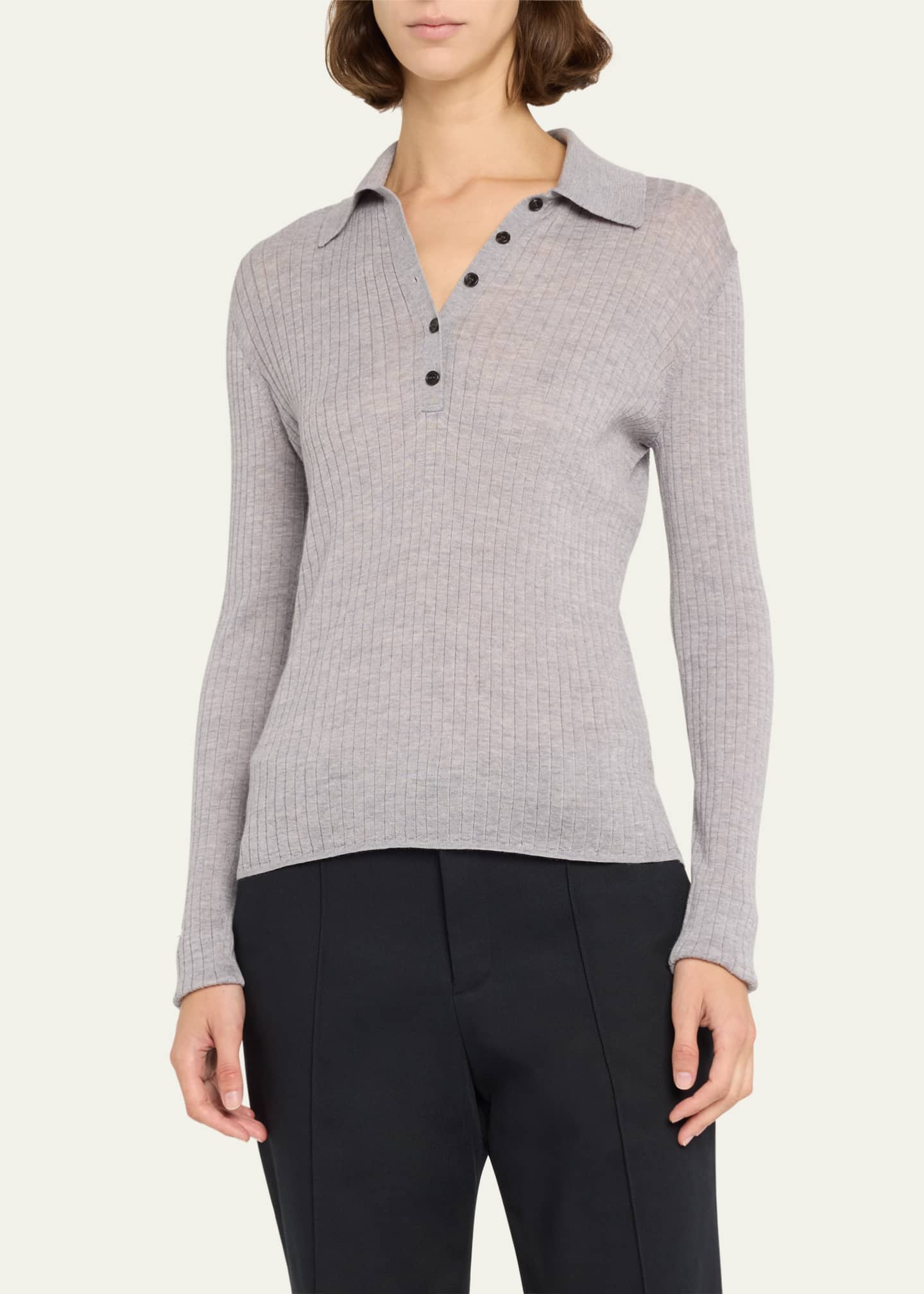 A.L.C. Alex Merino Wool Polo Top Image 4 of 5