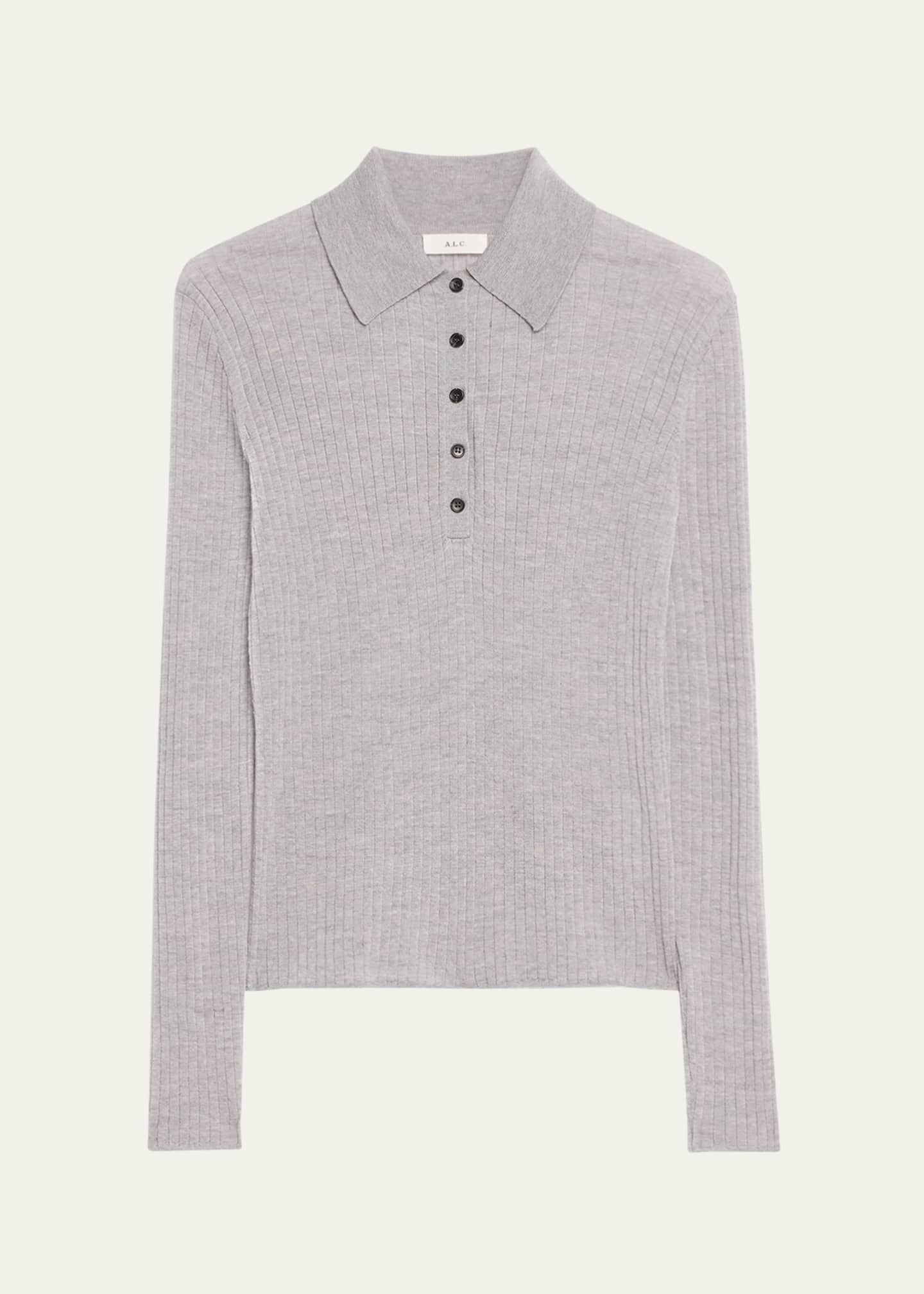 A.L.C. Alex Merino Wool Polo Top Image 1 of 5