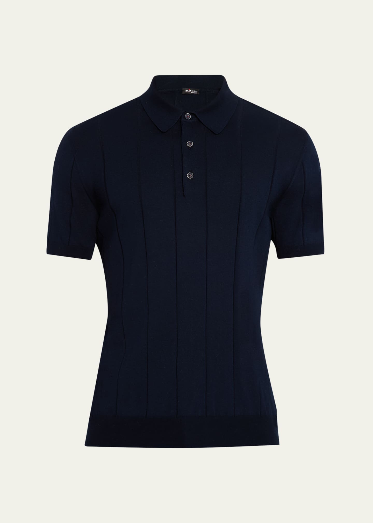 Kiton Men's Jacquard Stripe Polo Shirt Image 1 of 5
