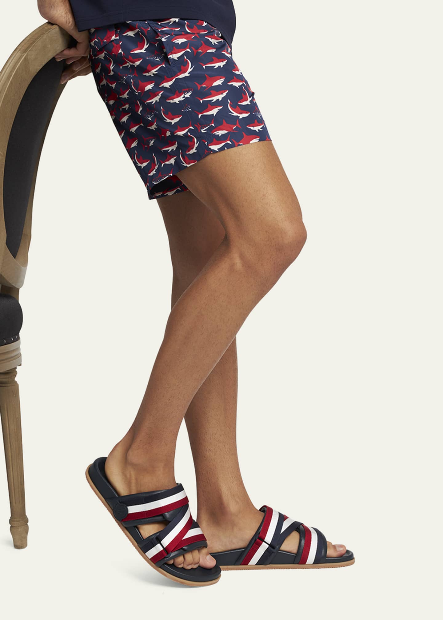 Moncler Men's Mon Summer Slide Sandals - Bergdorf Goodman