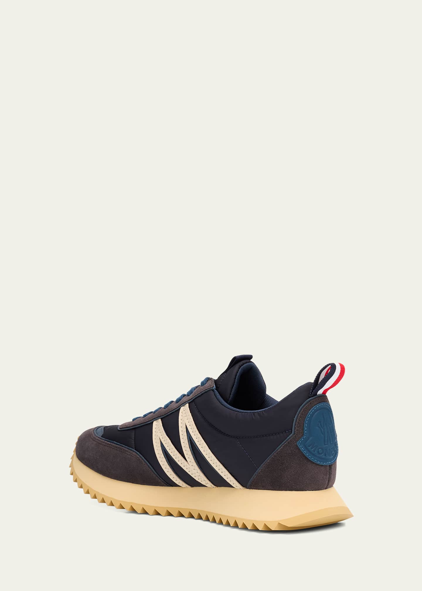 Moncler Men's Pacey Nylon and Suede Runner Sneakers Image 4 of 6
