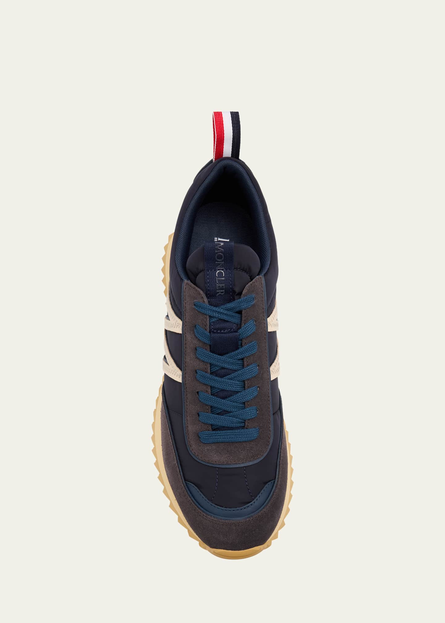 Moncler Men's Pacey Nylon and Suede Runner Sneakers Image 6 of 6