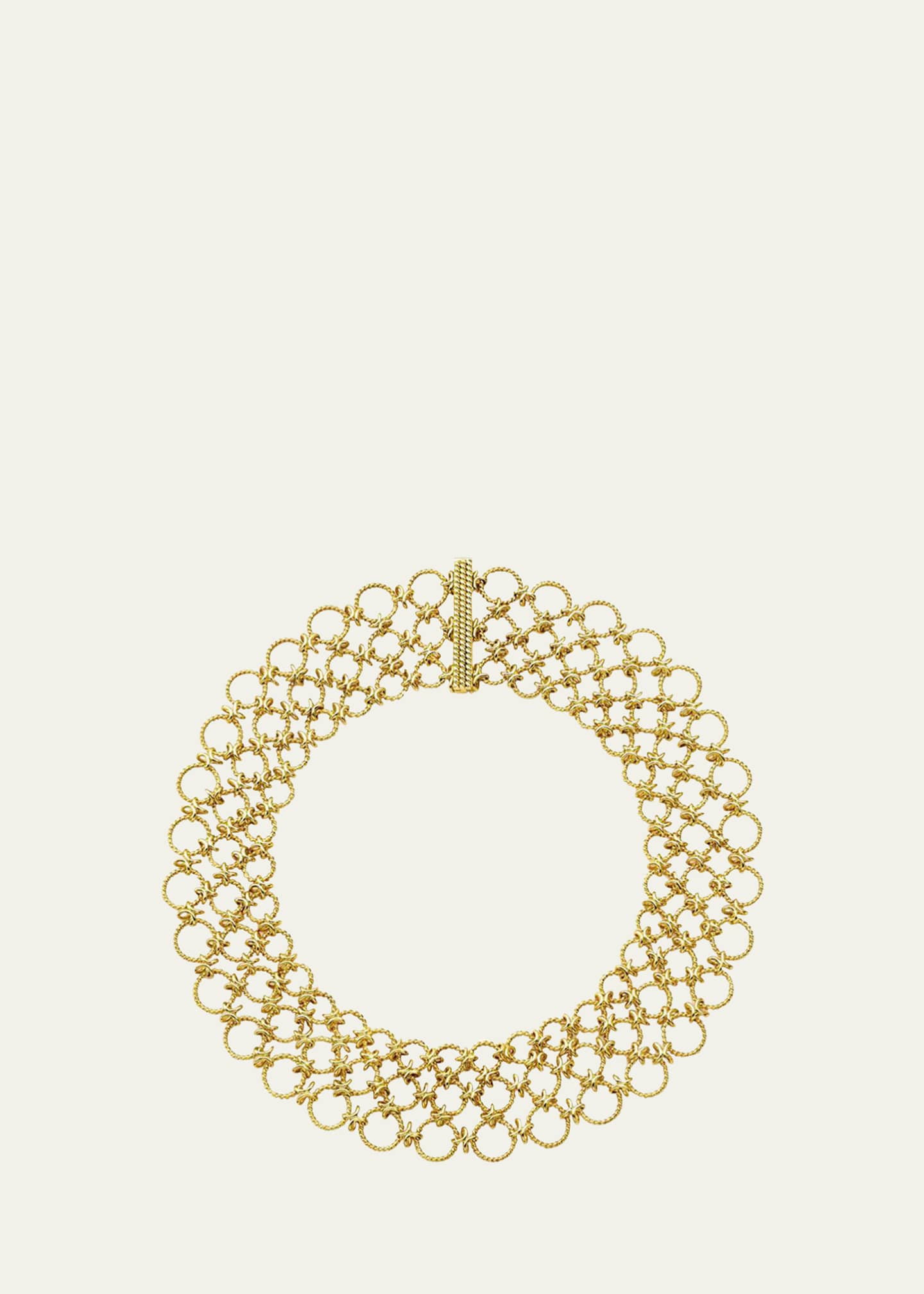 Verdura 18K Yellow Gold Lace Necklace