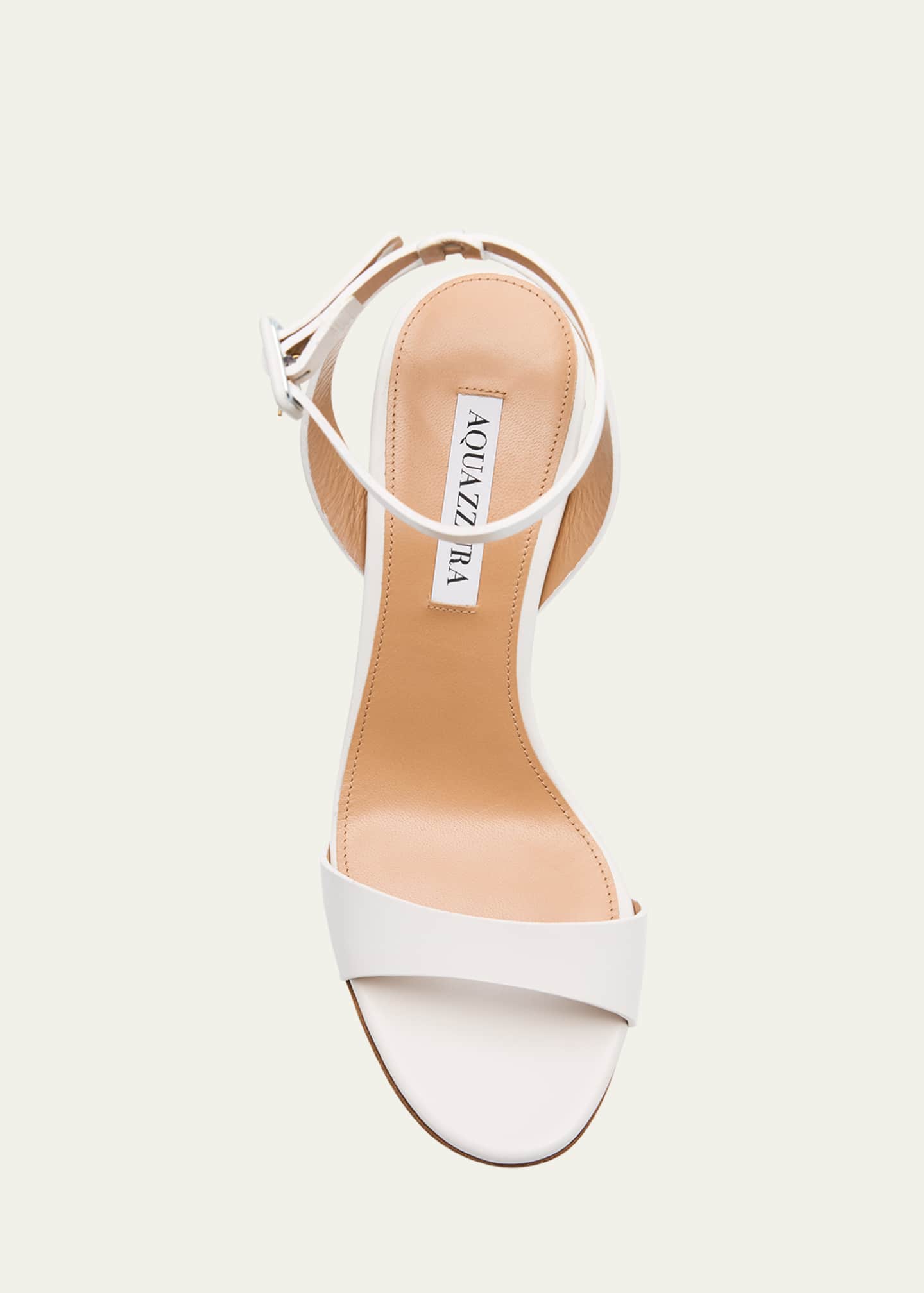 Aquazzura Sunseeker Leather Ankle-Strap Sandals Image 4 of 4