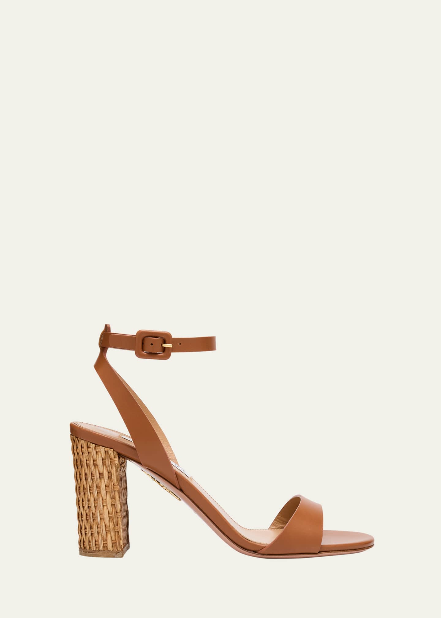 Aquazzura Sunseeker Leather Ankle-Strap Sandals - Bergdorf Goodman