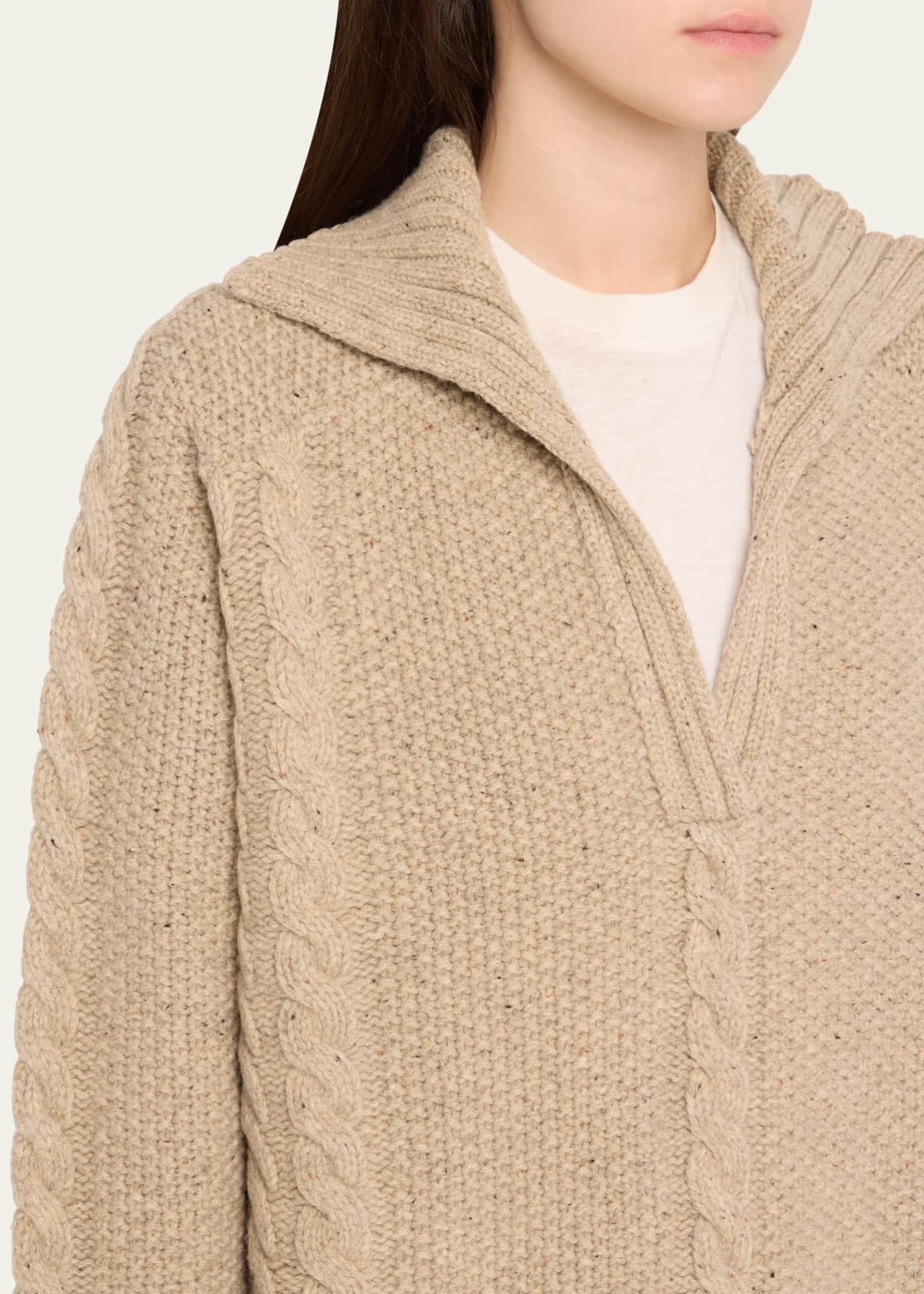 TEURN STUDIOS Cable-Knit Wool Sweater Image 5 of 5