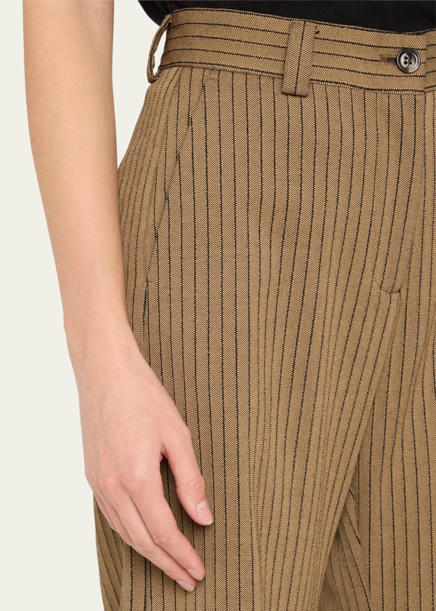 TEURN STUDIOS Flare Pinstripe Trousers Image 5 of 5