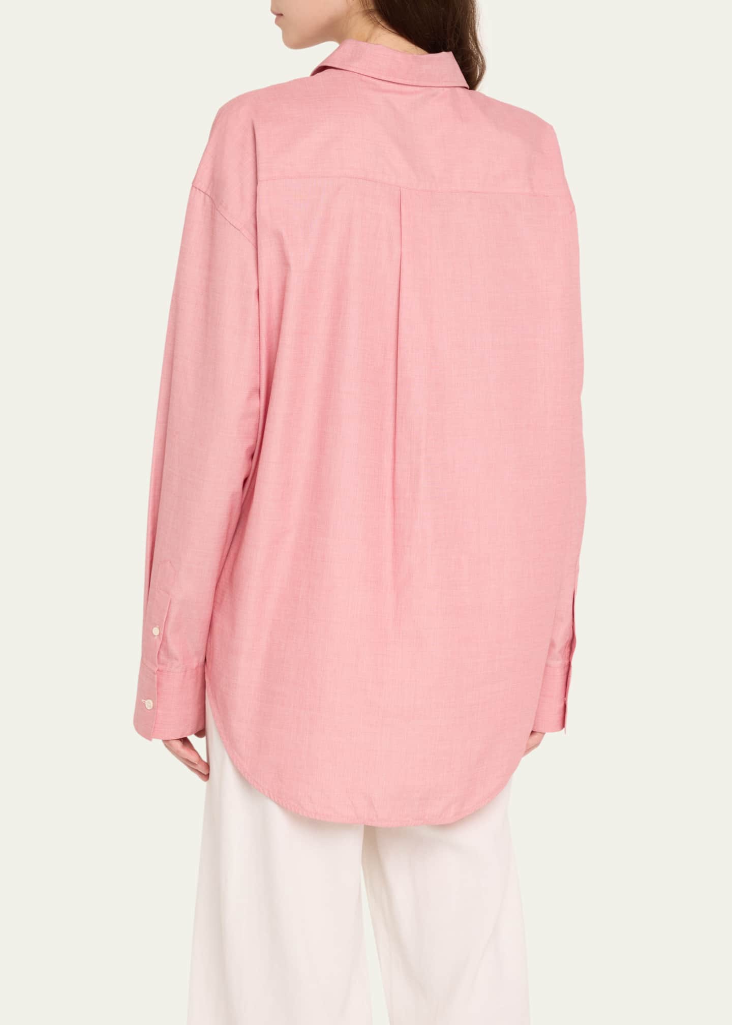 TEURN STUDIOS Pointy Collar Cotton Shirt Image 3 of 5