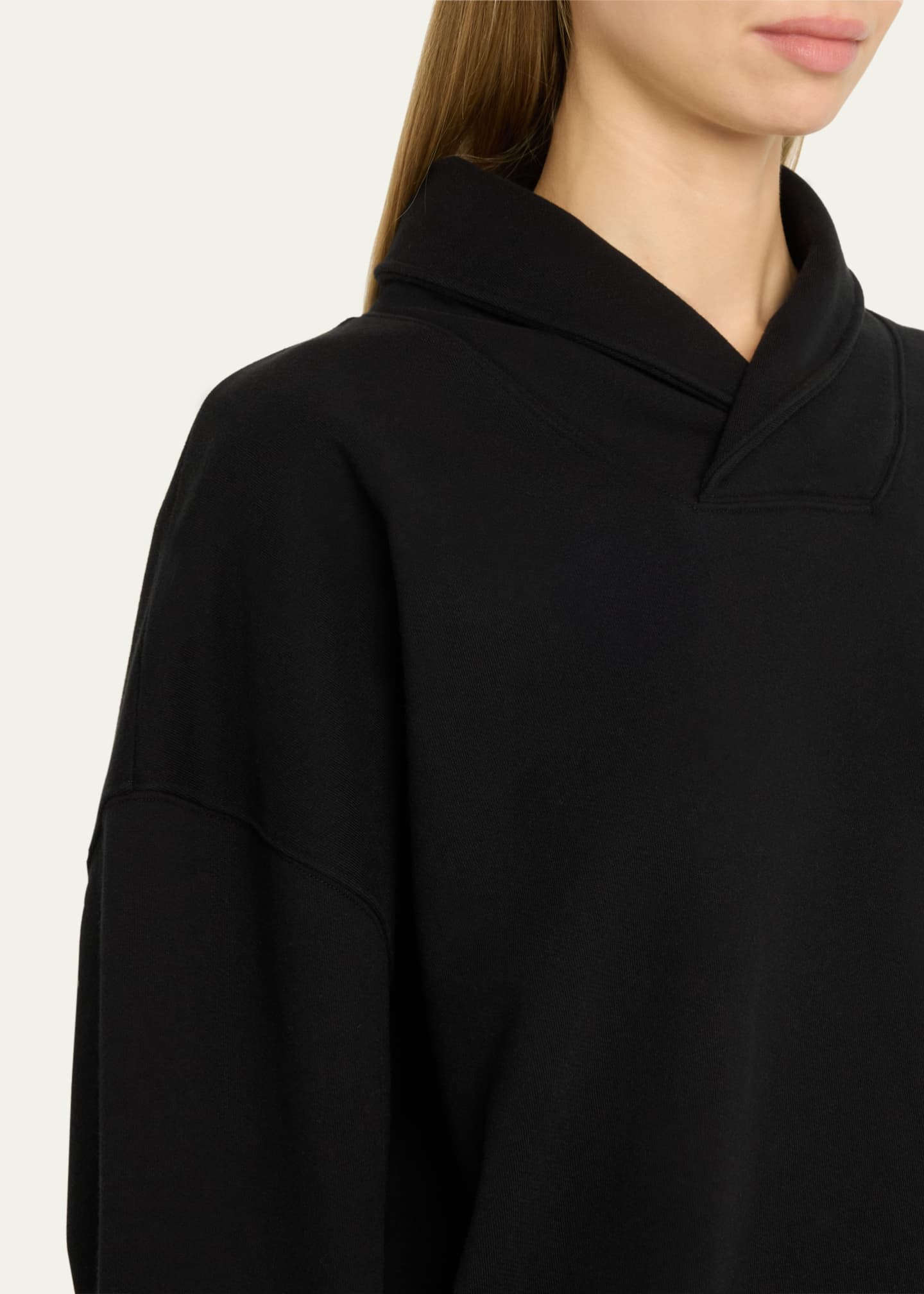 TEURN STUDIOS Wrap-Collar Sweatshirt Image 5 of 5
