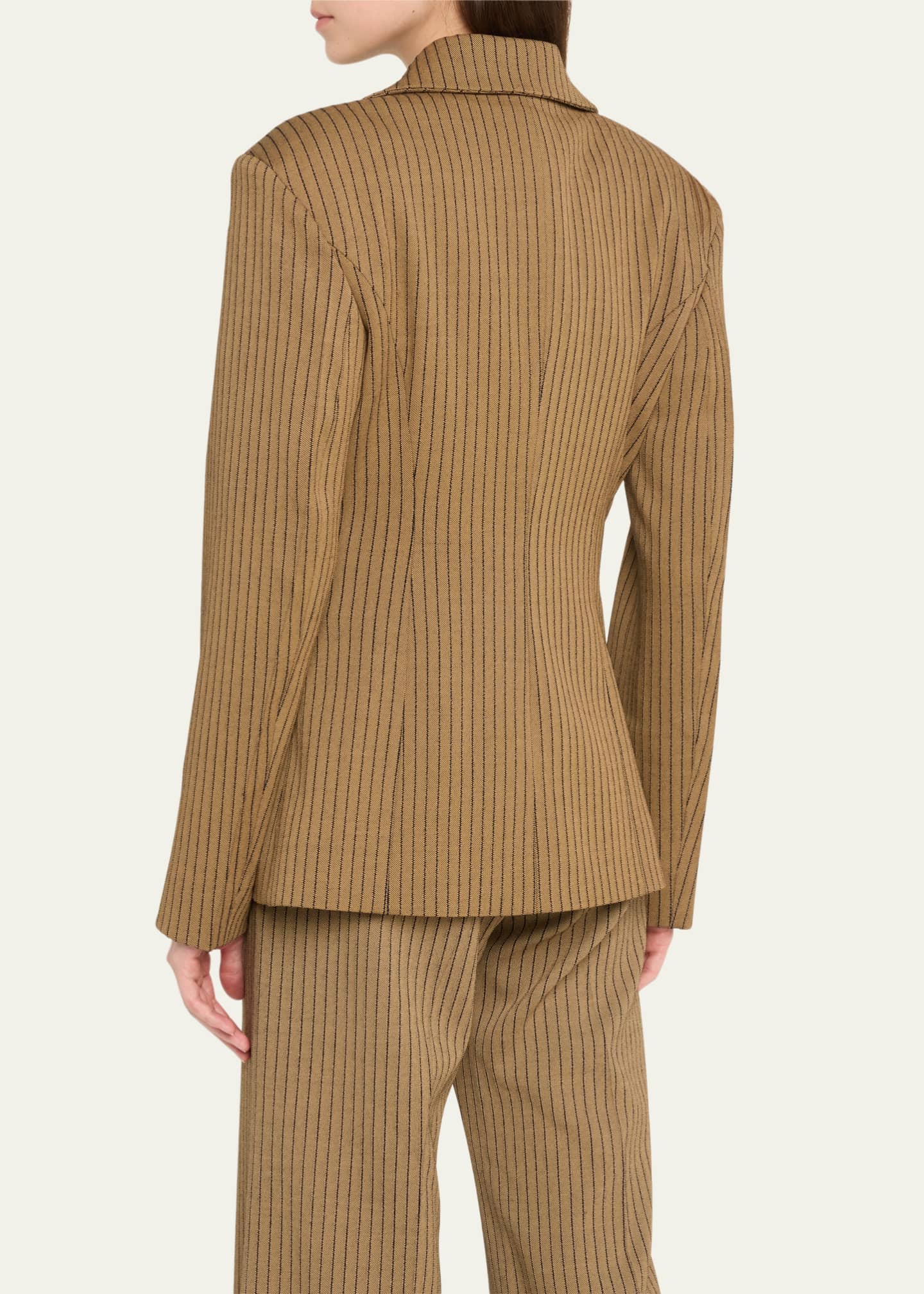 TEURN STUDIOS Pinstripe Hourglass Blazer Image 3 of 5