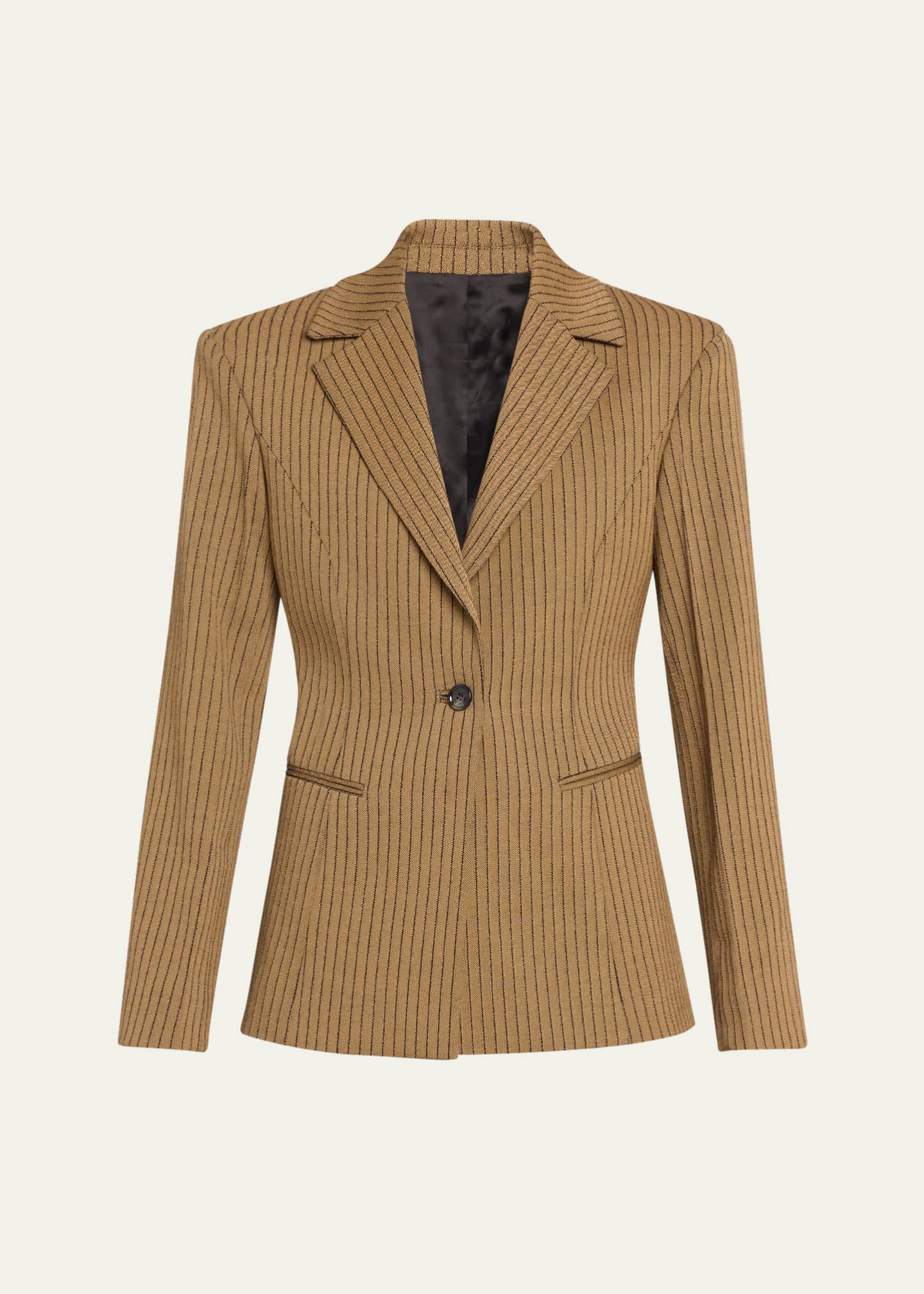 TEURN STUDIOS Pinstripe Hourglass Blazer Image 1 of 5