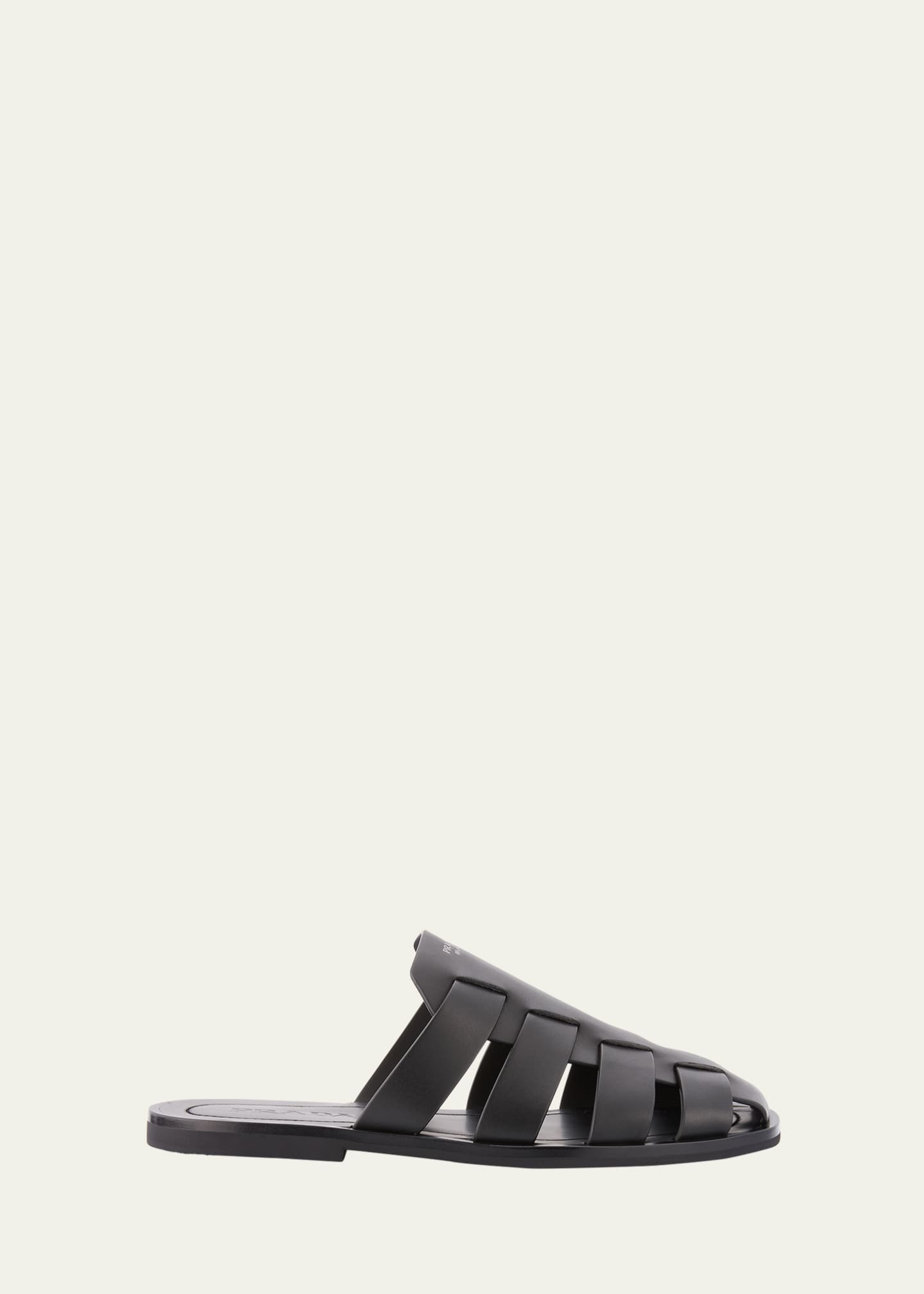 Prada Men's Leather Fisherman Slide Sandals Image 1 of 4