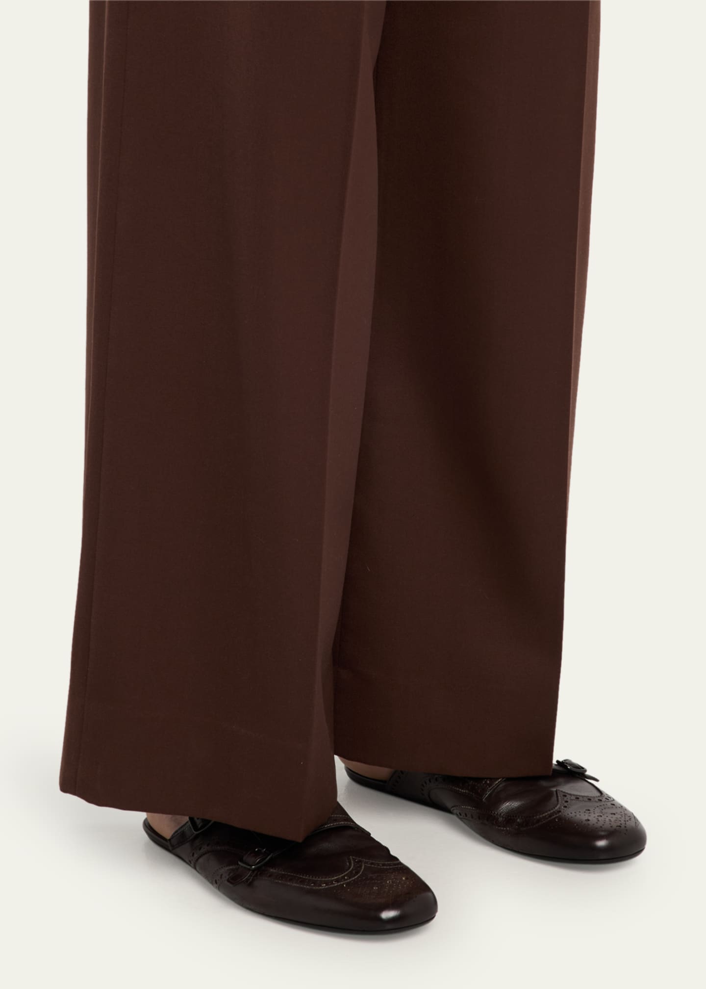 Prada Men's Shuffle Leather Double-Monk Strap Mules Image 2 of 6