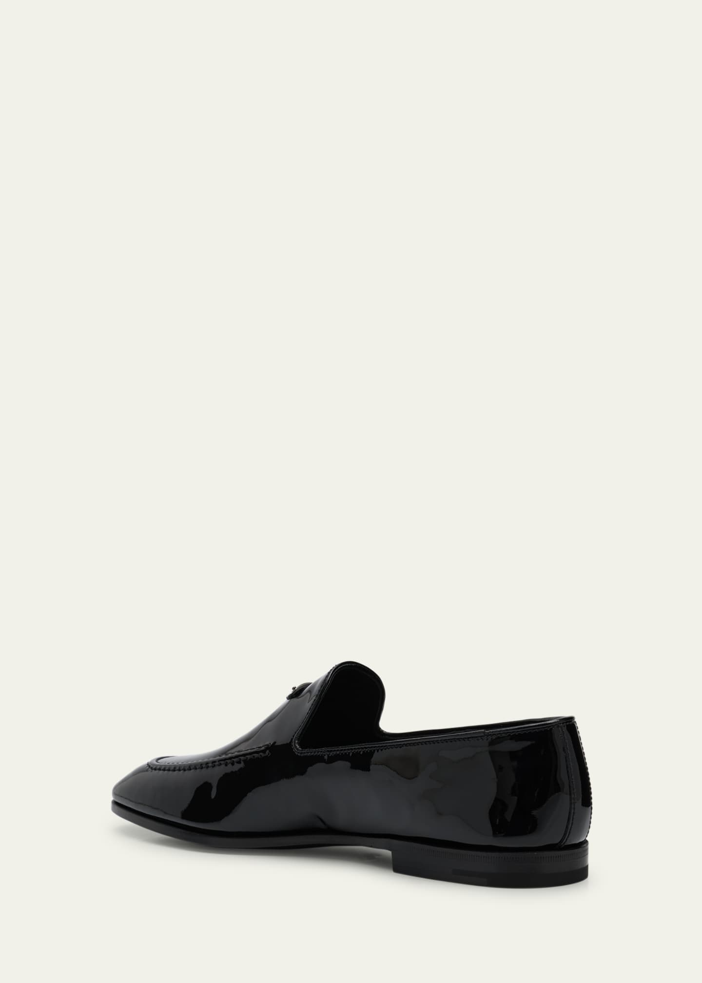 Prada Men's Patent Leather Venetian Loafers Image 3 of 5