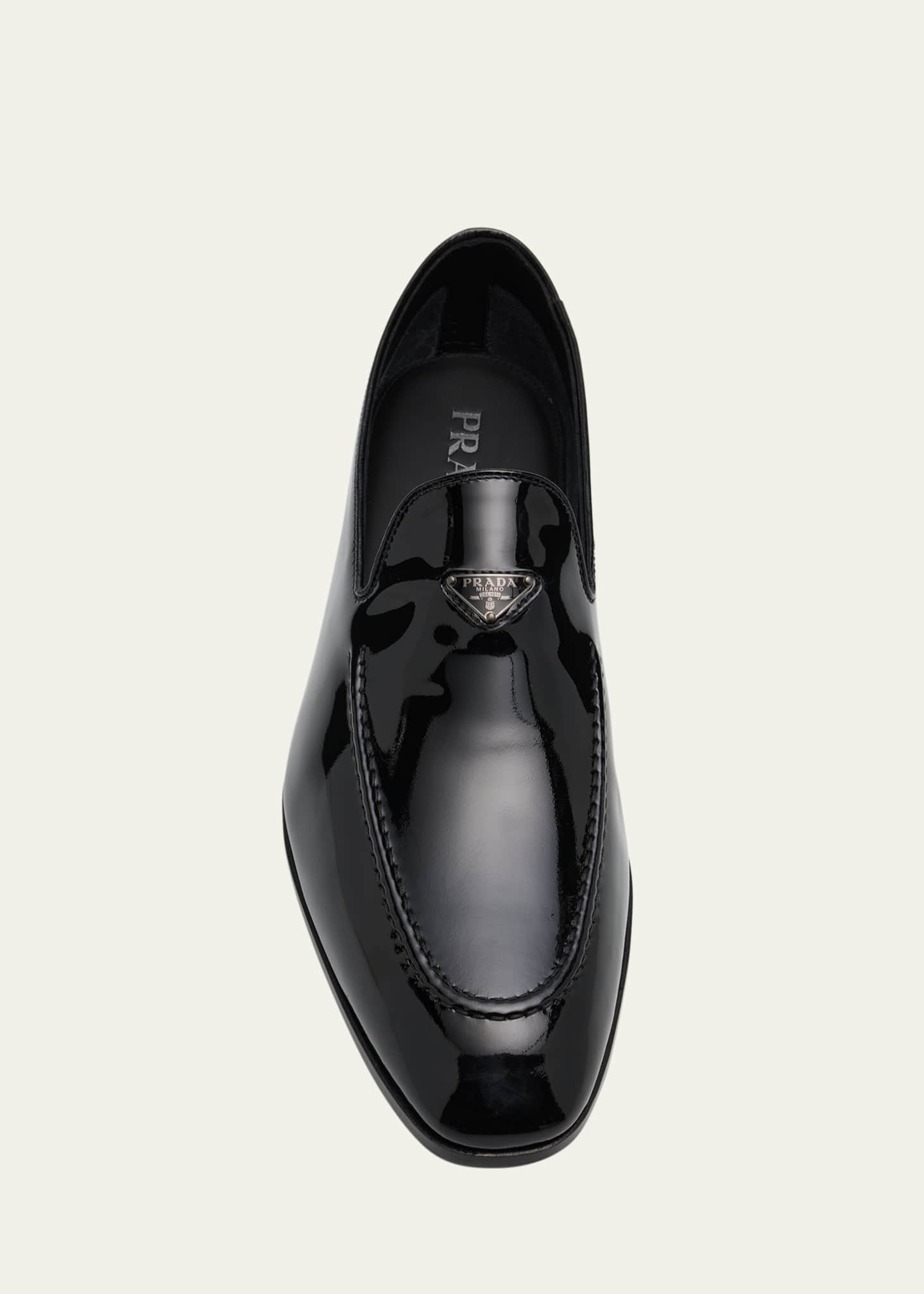 Prada Men's Patent Leather Venetian Loafers Image 5 of 5