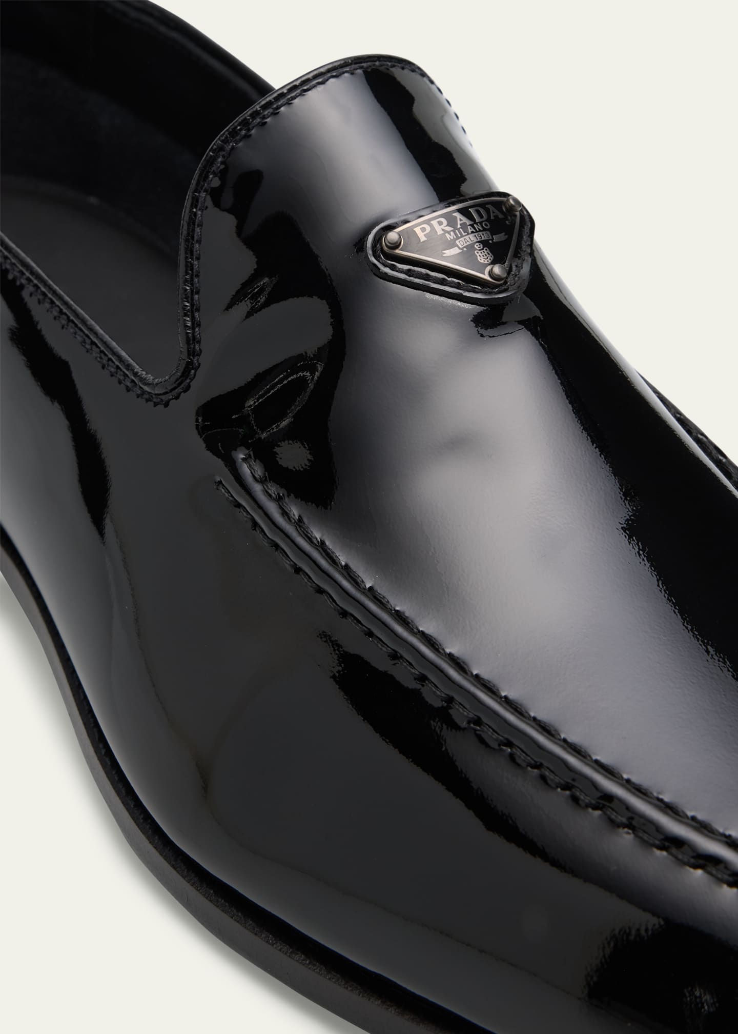 Prada Men's Patent Leather Venetian Loafers Image 4 of 5