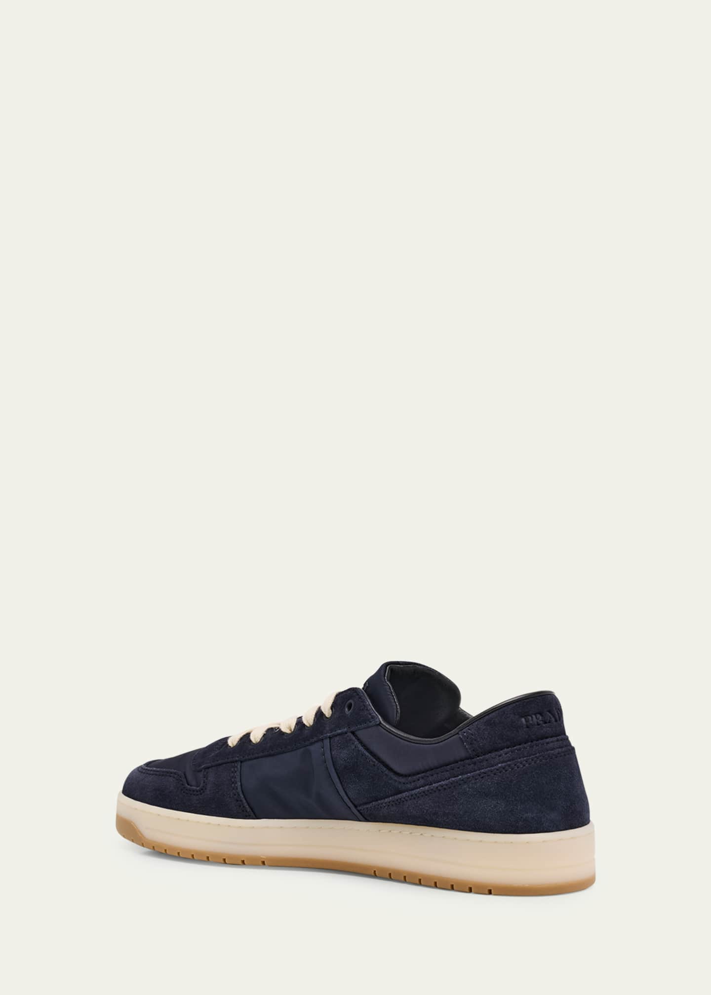 Prada Men's Downtown Nylon and Suede Low-Top Sneakers - Bergdorf