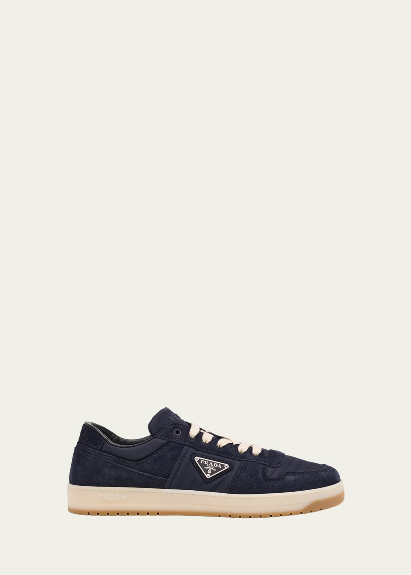 Prada Men's Downtown Nylon and Suede Low-Top Sneakers - Bergdorf