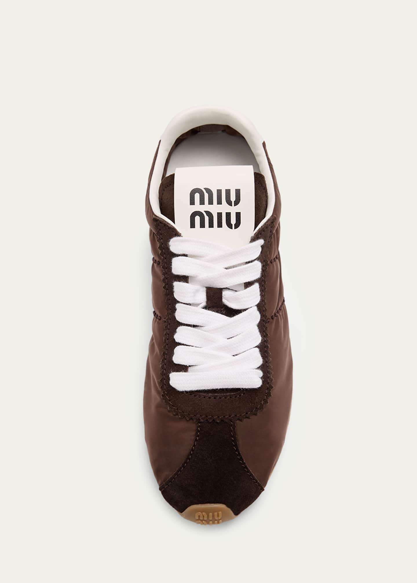 miu miu スニーカー Miu Miu Low-Top Nylon & Suede Sneakers - Bergdorf Goodman