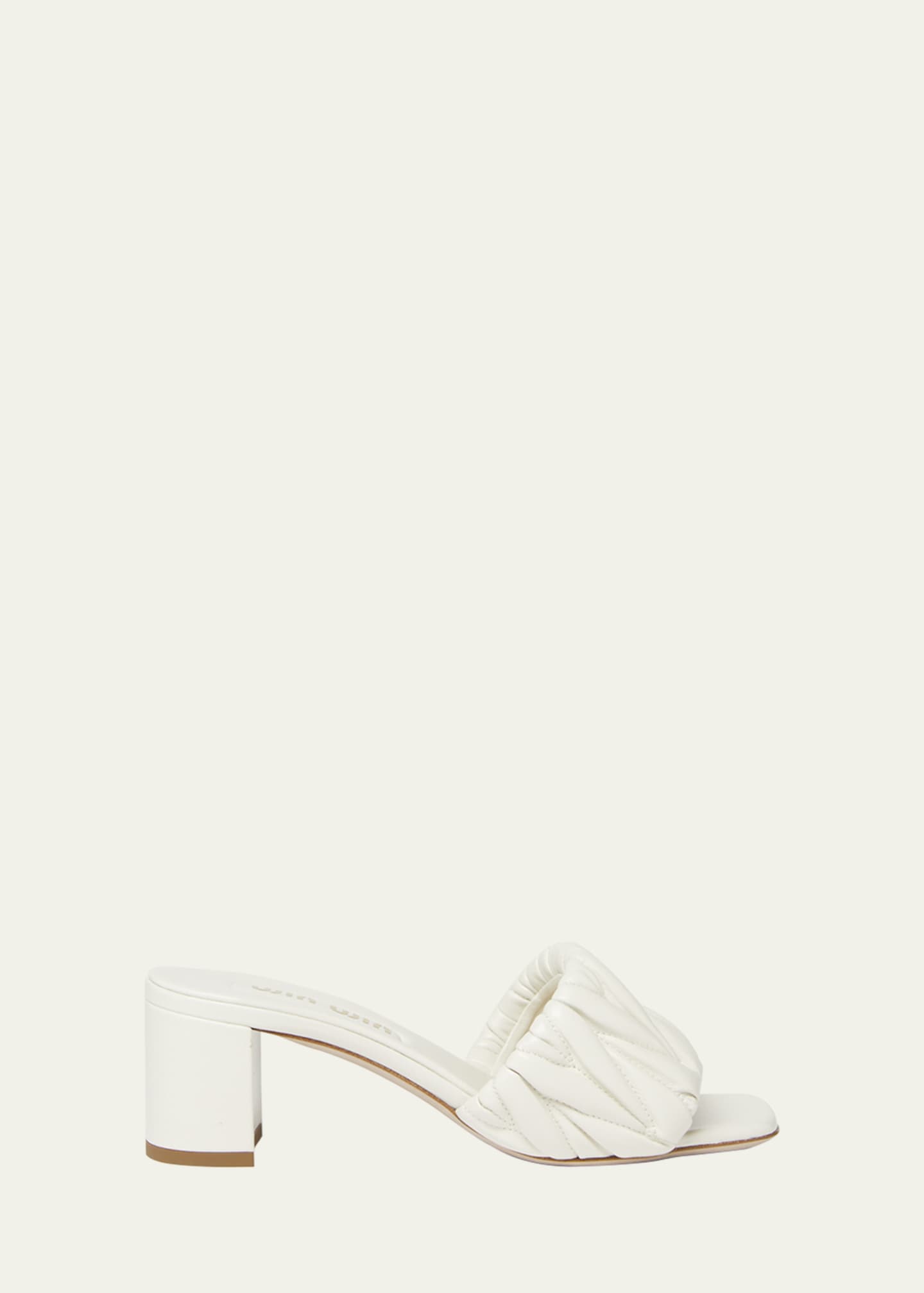 Miu Miu Quilted Leather Mule Sandals Image 1 of 5