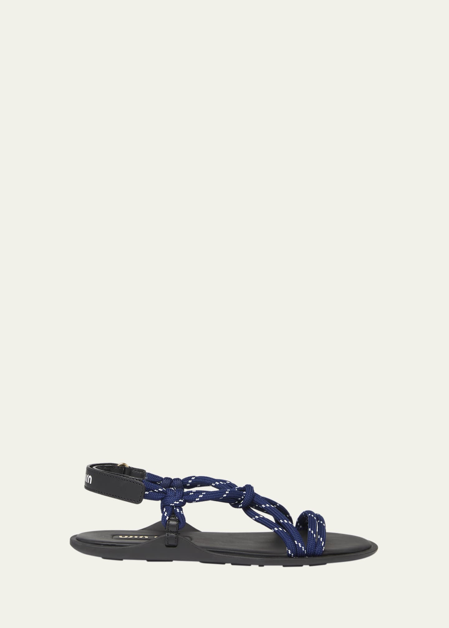 Miu Miu Nastro Cross Rope Grip-Strap Sandals Image 1 of 6