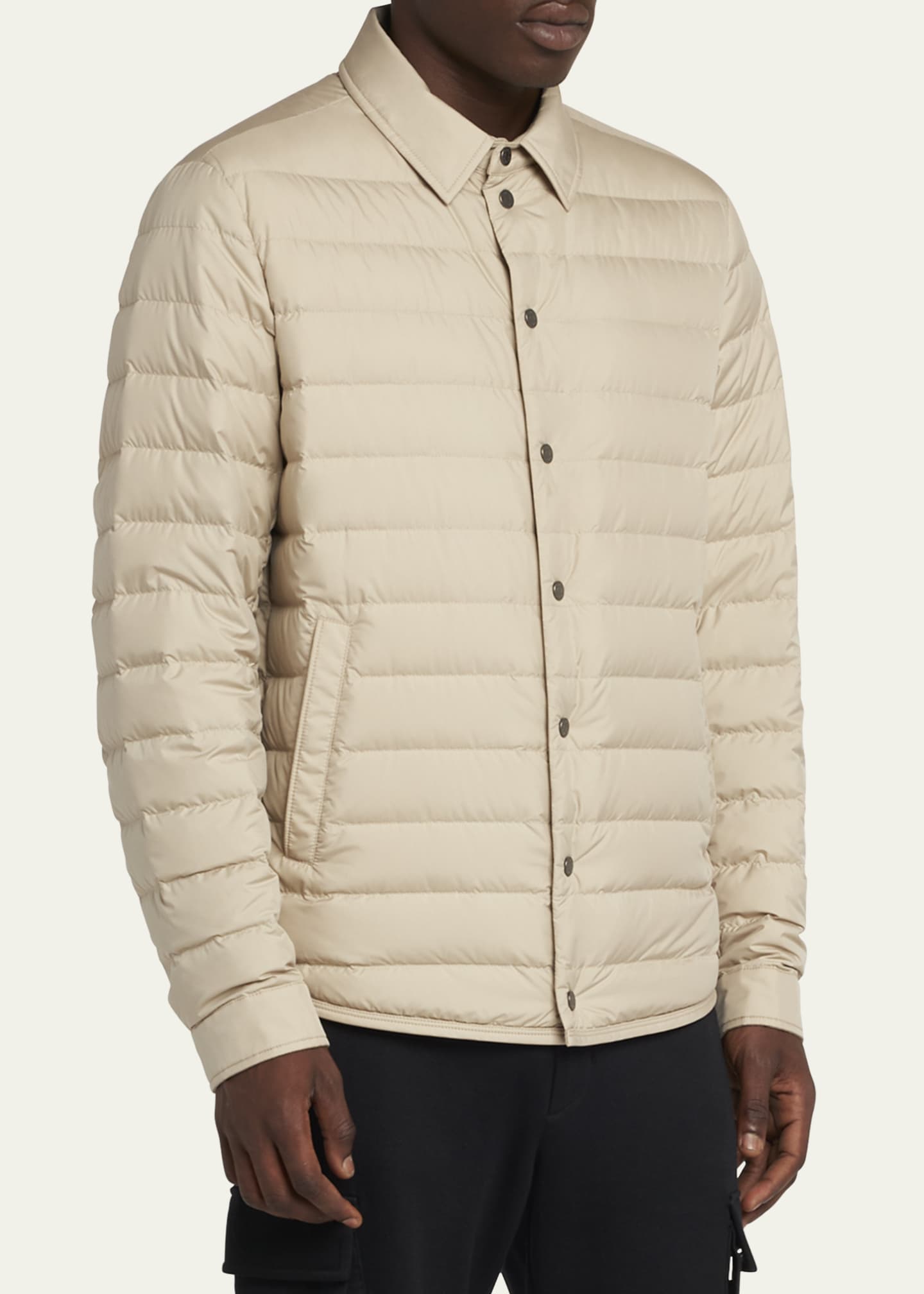 Moncler Men's Bourdon Padded Shirt Jacket Image 4 of 5