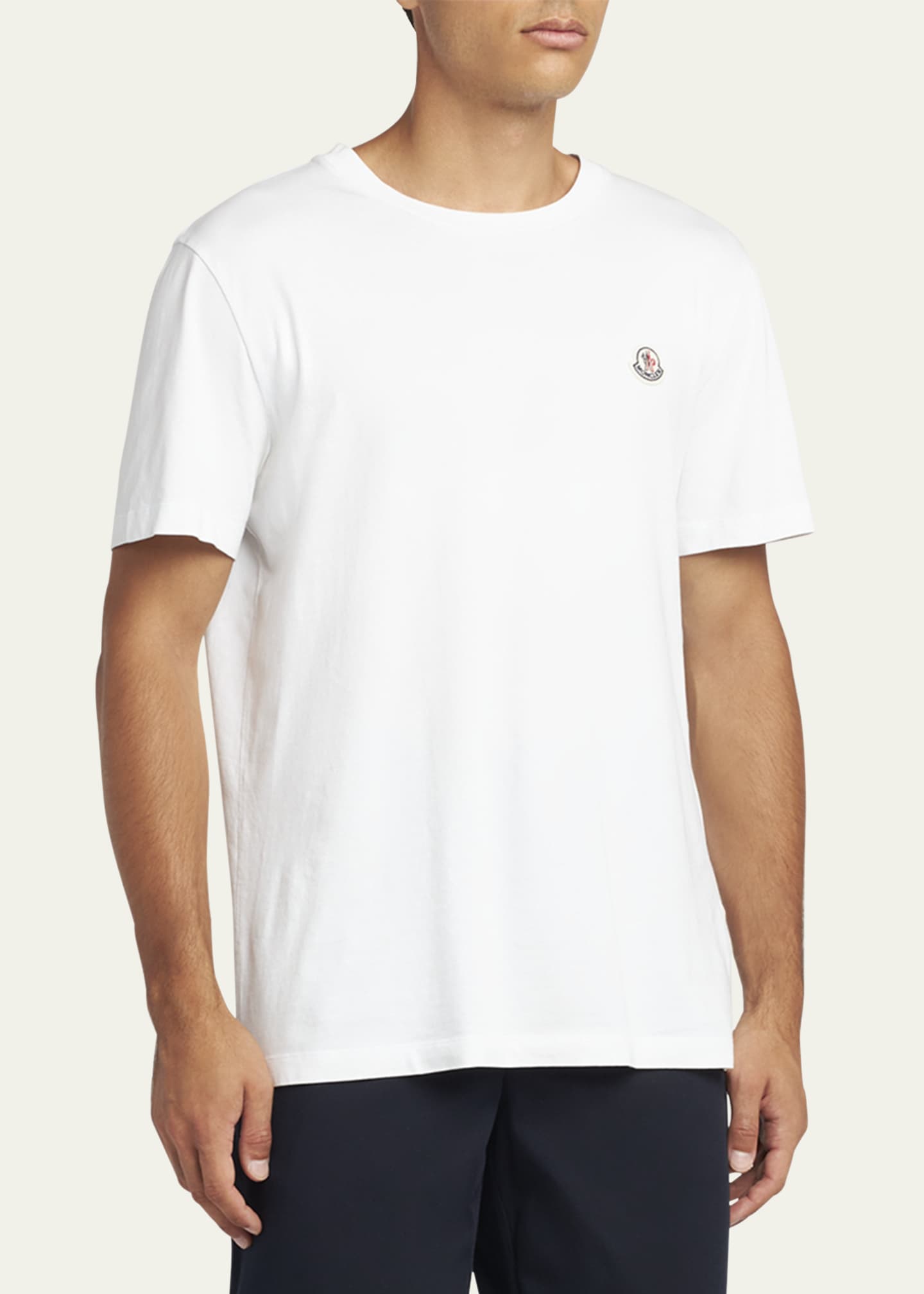 Moncler Men's 3-Pack Logo Patch Cotton T-Shirts Image 2 of 5