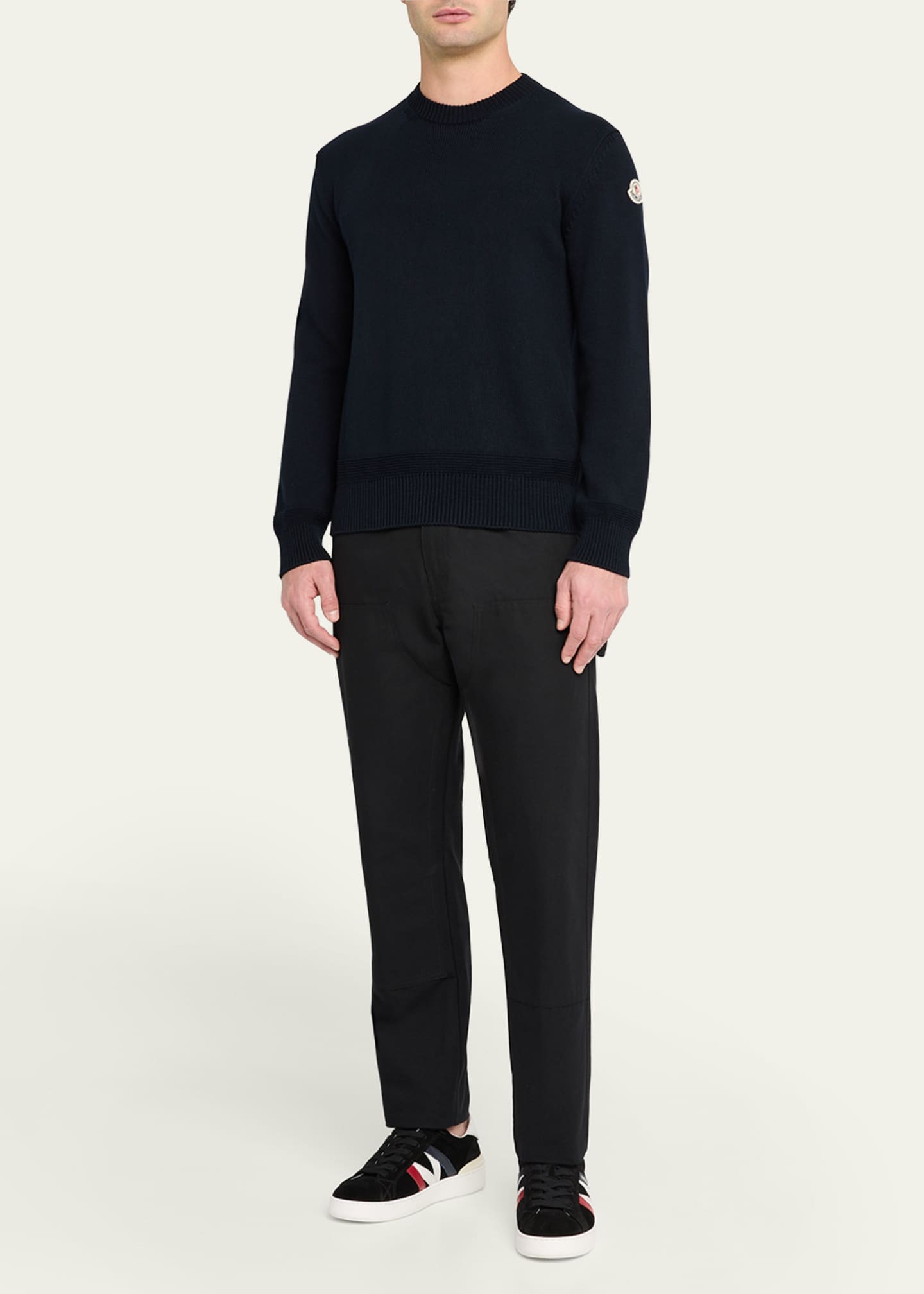 Moncler Men's Cotton Crewneck Sweater Image 2 of 5