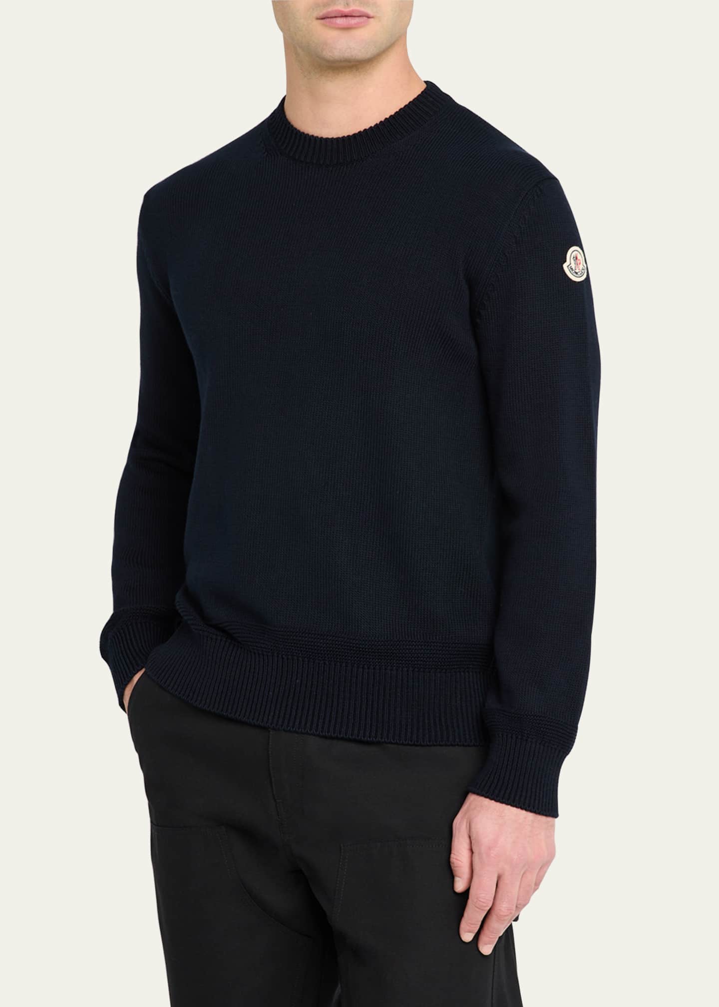 Moncler Men's Cotton Crewneck Sweater Image 4 of 5
