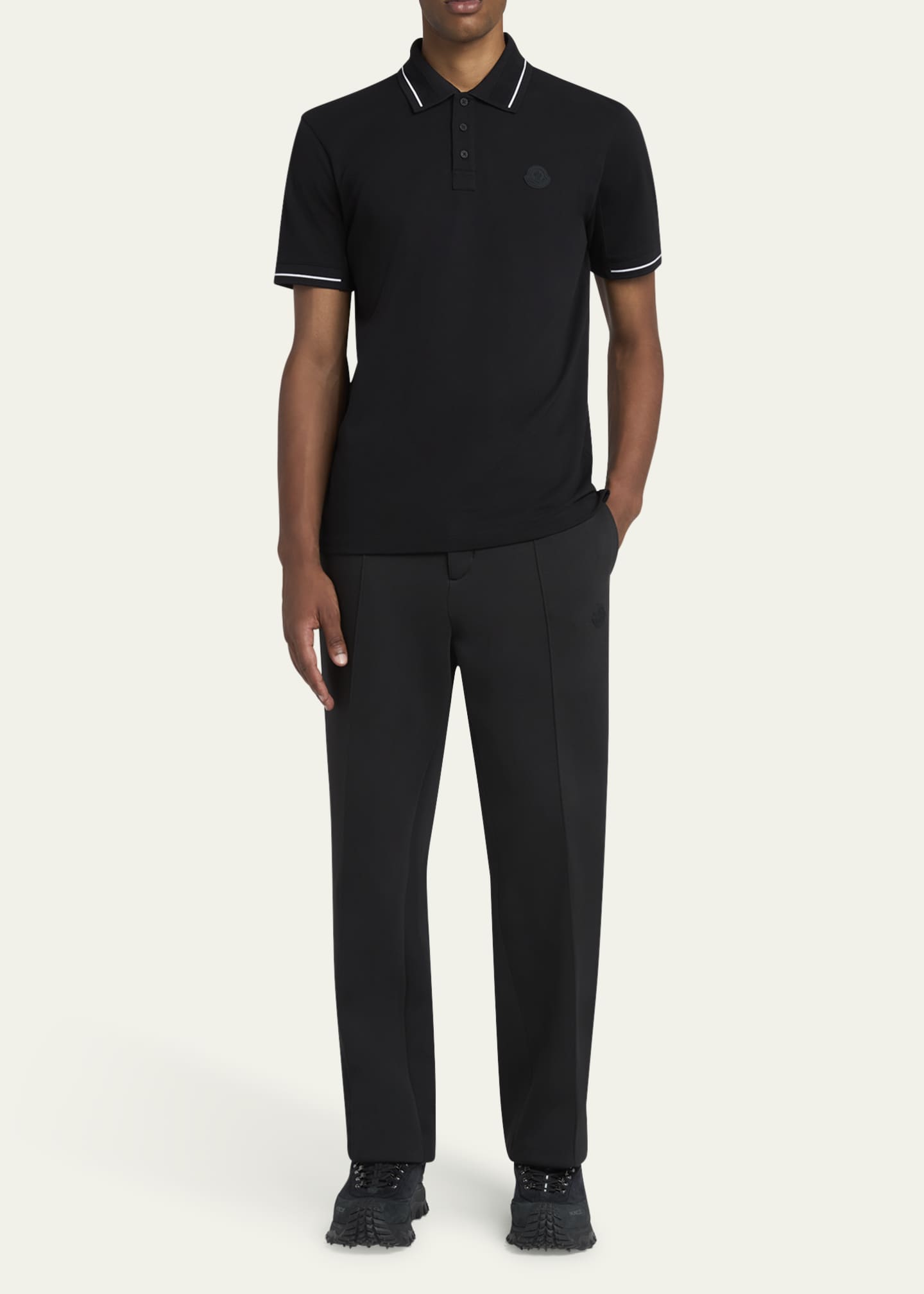 Moncler Men's Cotton Tipped Polo Shirt Image 2 of 5