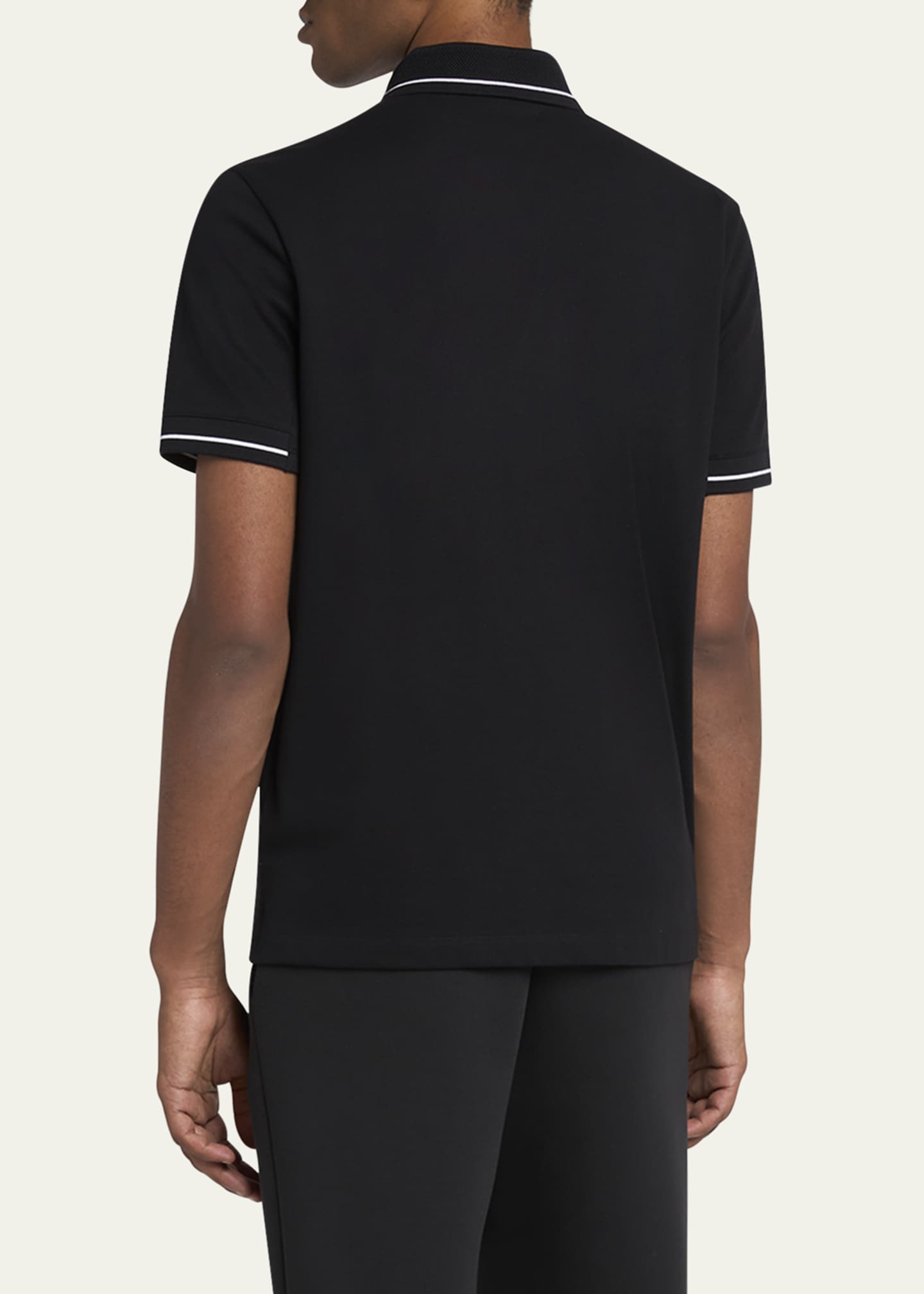 Moncler Men's Cotton Tipped Polo Shirt Image 3 of 5