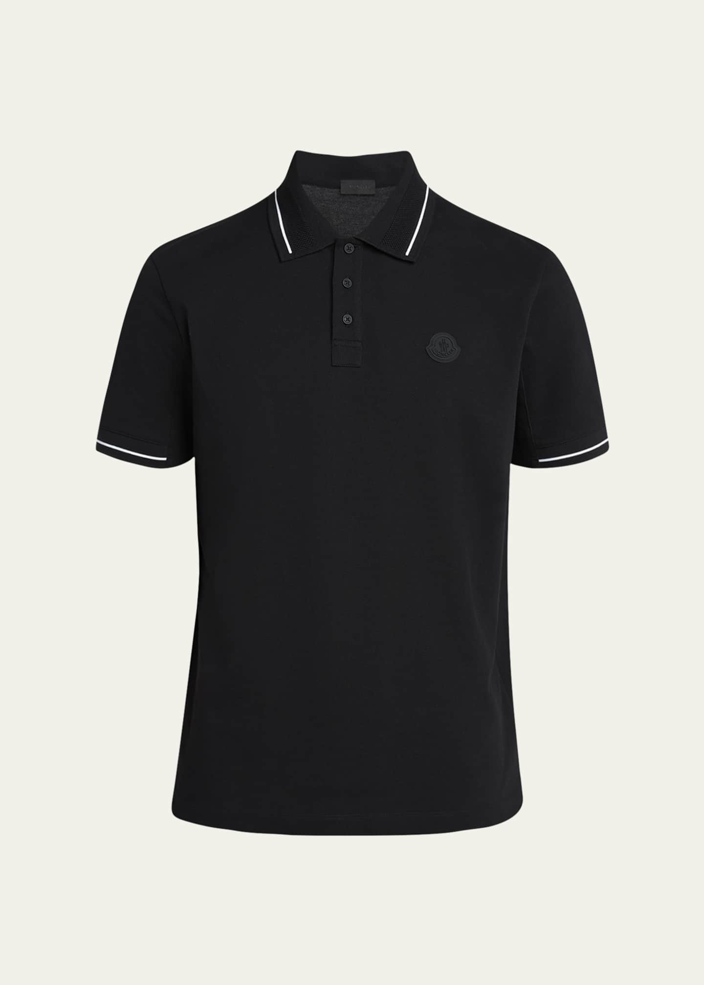 Moncler Men's Cotton Tipped Polo Shirt Image 1 of 5