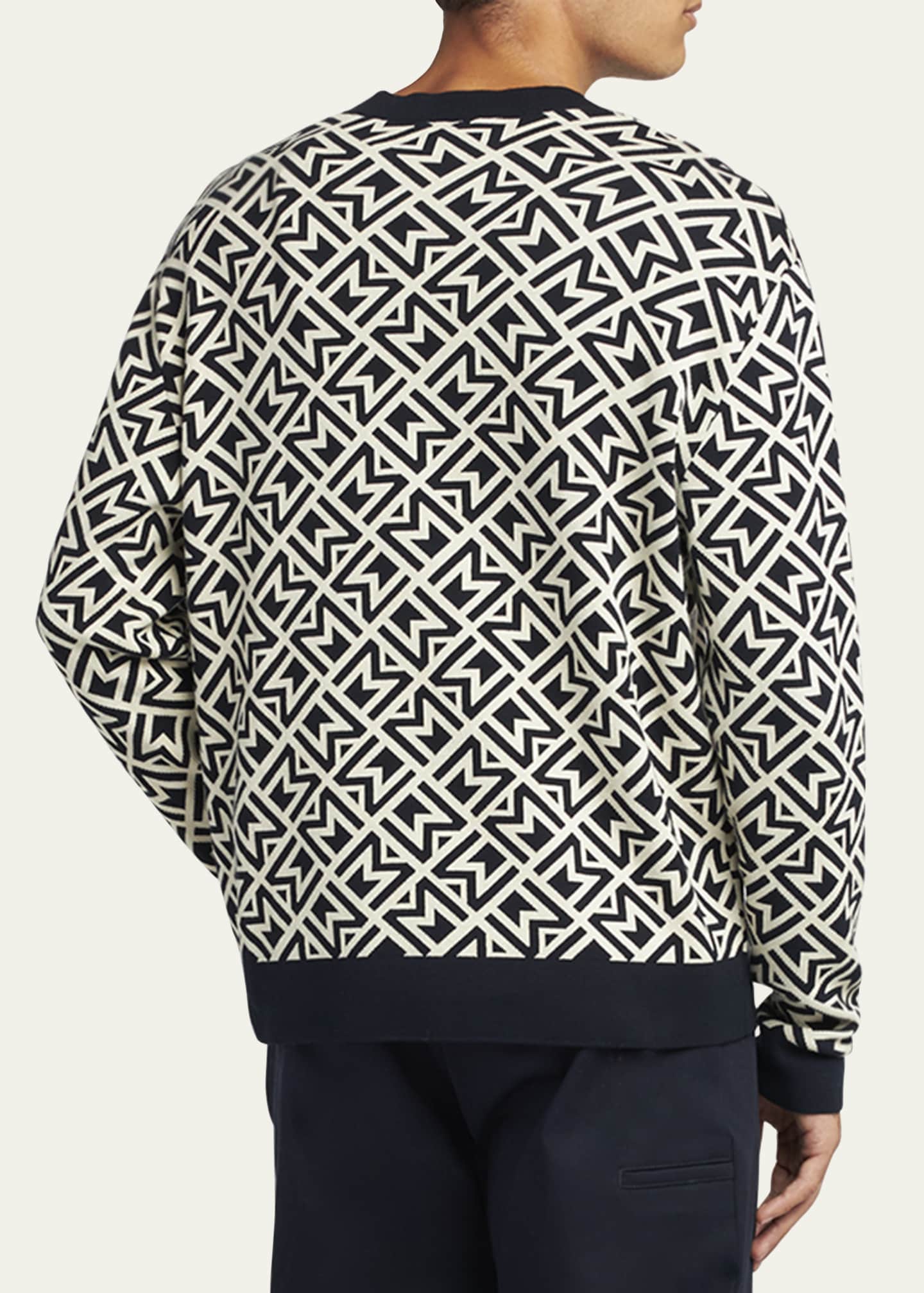 Moncler Men's Monogram Patterned Sweater Image 3 of 5