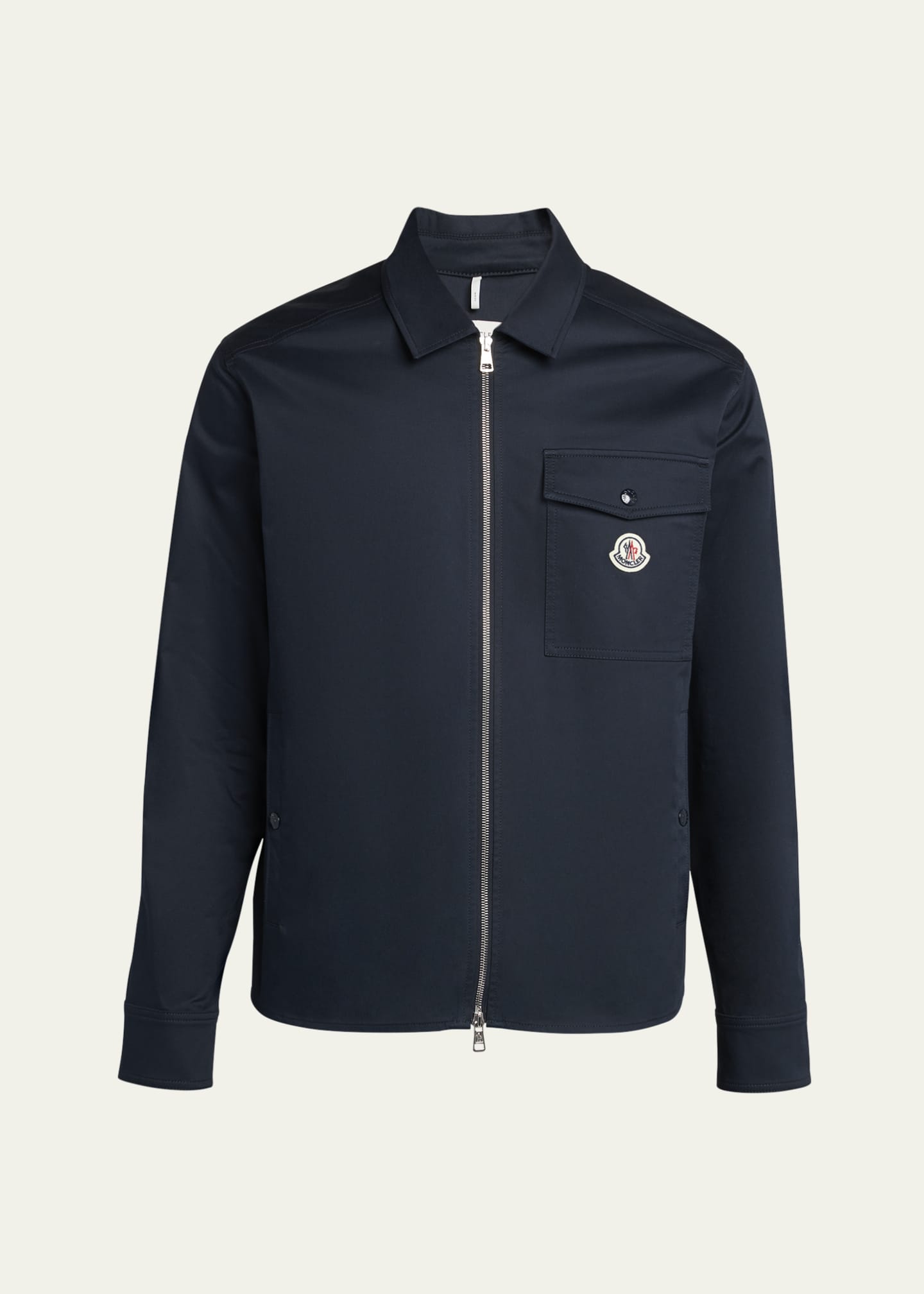Moncler Men's Full-Zip Twill Overshirt Image 1 of 5