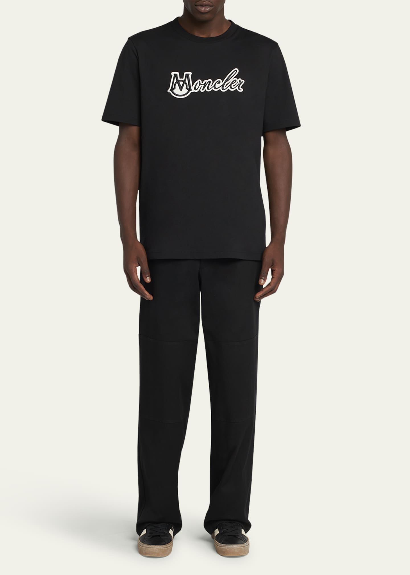 Moncler Men's Embroidered Logo T-Shirt Image 2 of 5