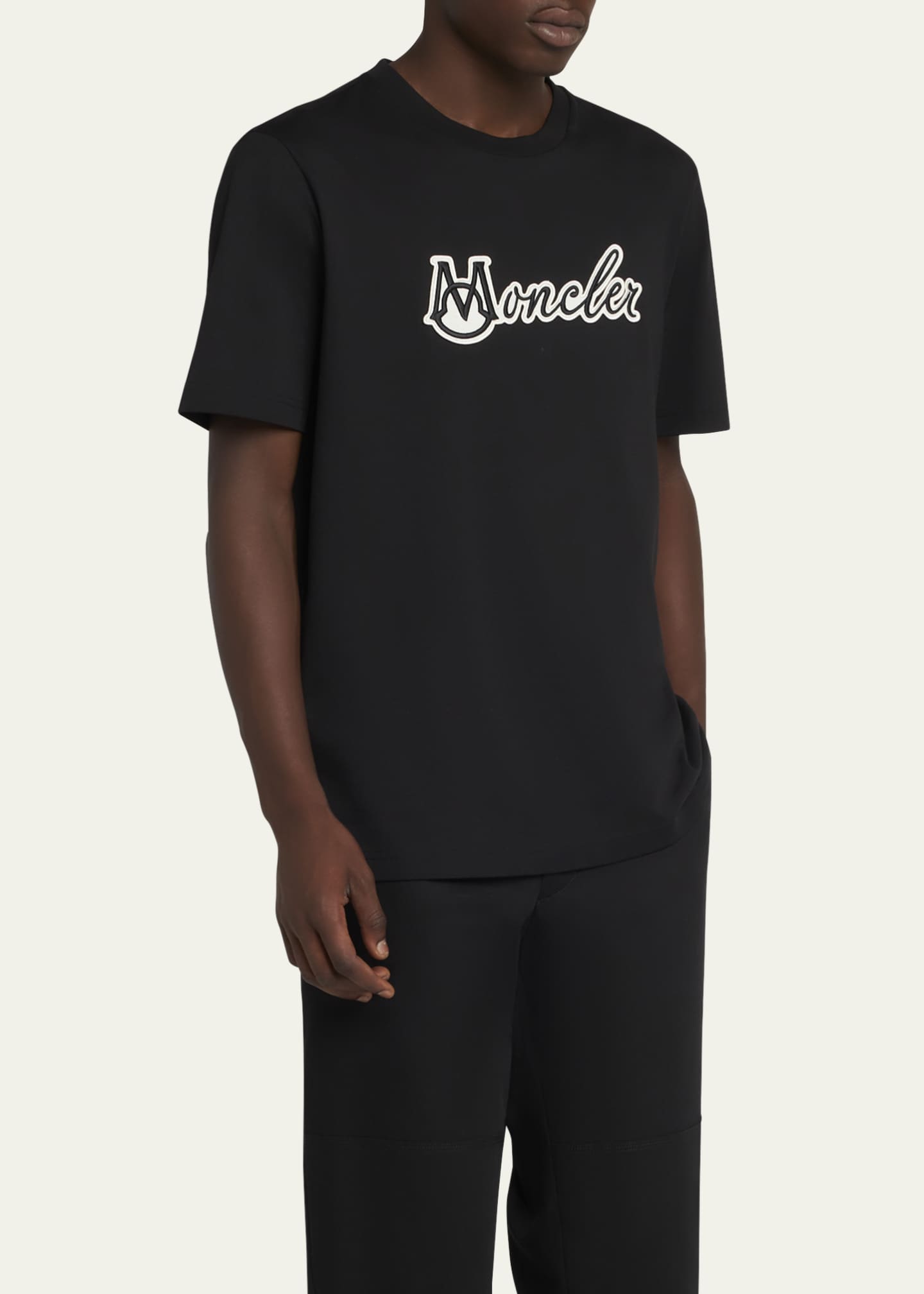 Moncler Men's Embroidered Logo T-Shirt Image 4 of 5