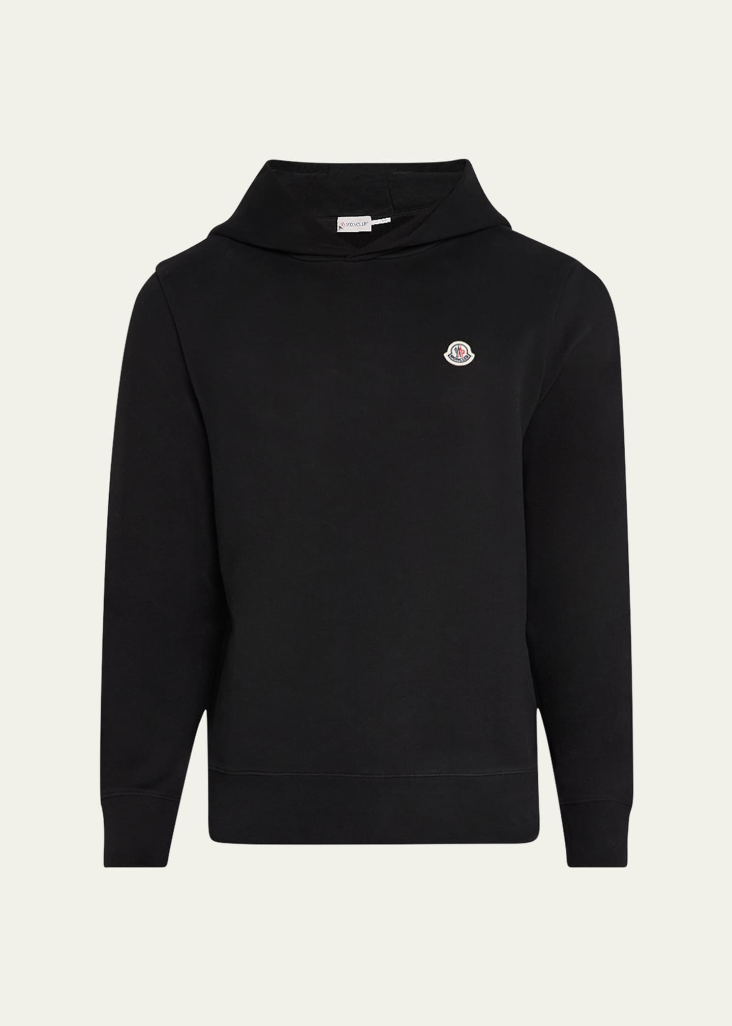 Moncler Men's Cotton Logo Hoodie Image 1 of 5