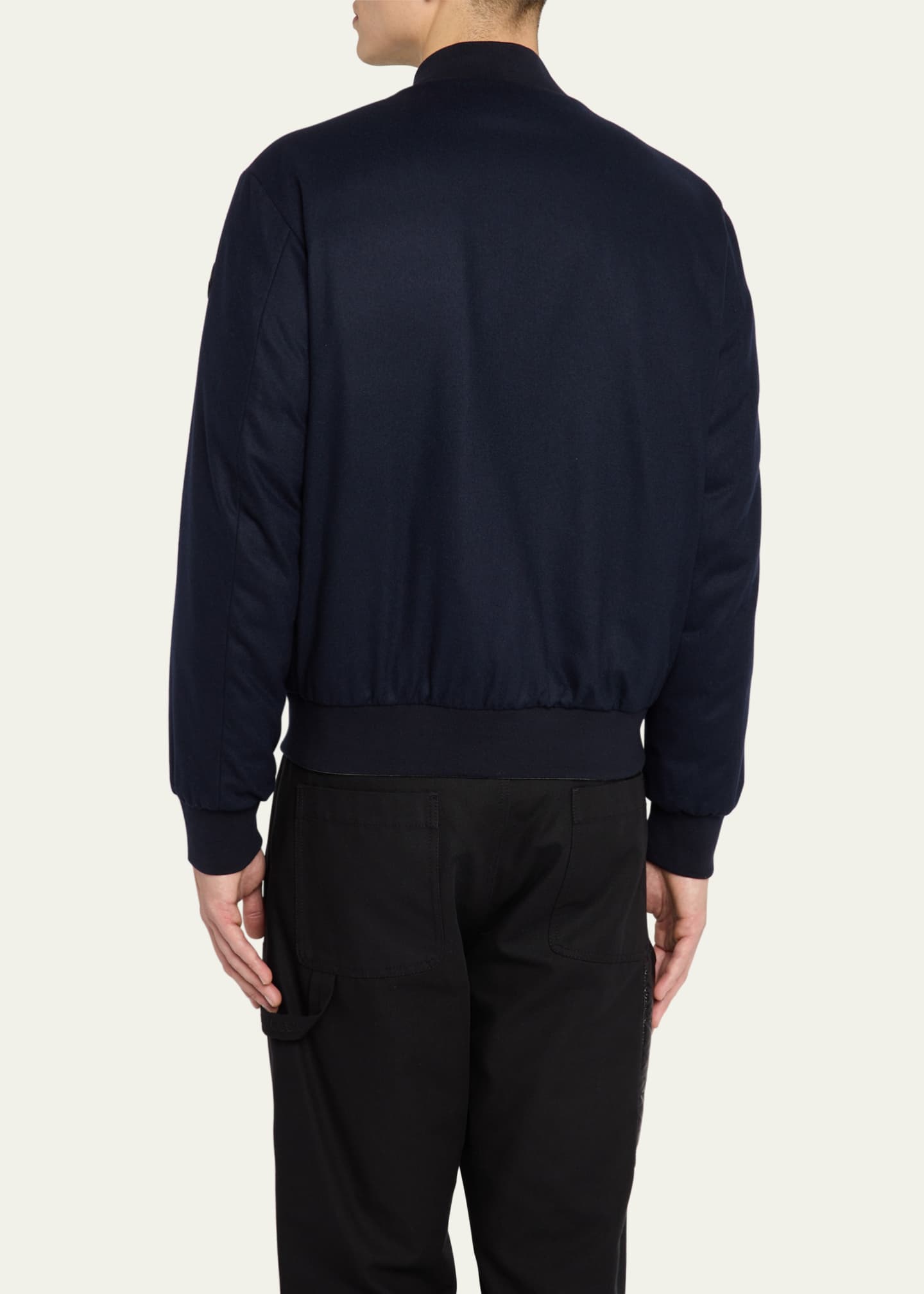 Moncler Men's Villerest Cashmere Bomber Jacket Image 3 of 5