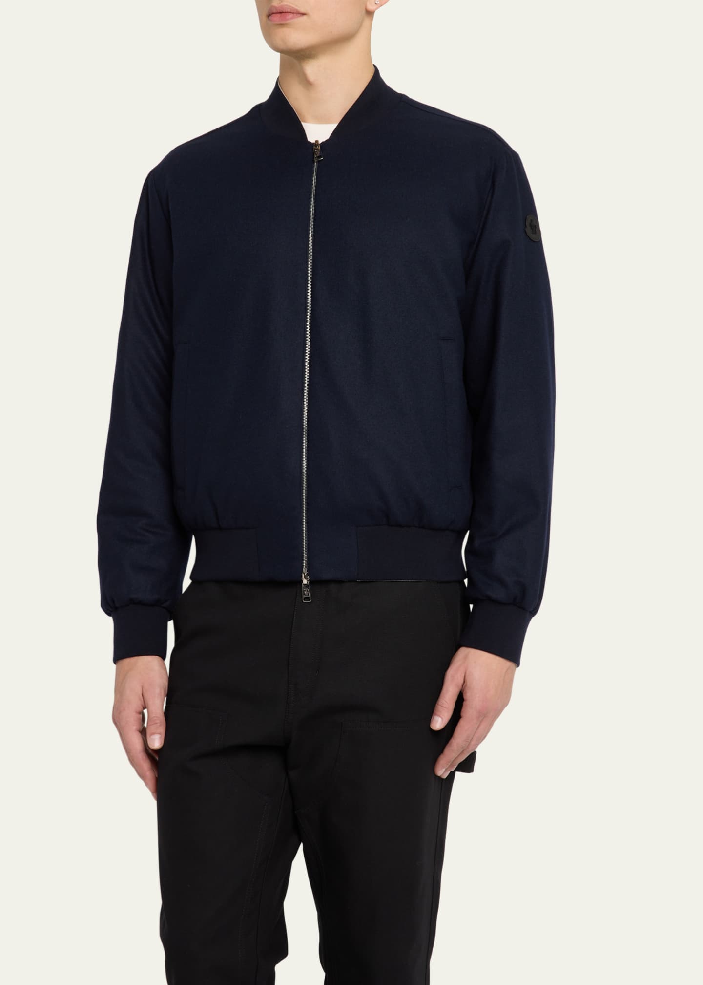 Moncler Men's Villerest Cashmere Bomber Jacket Image 4 of 5