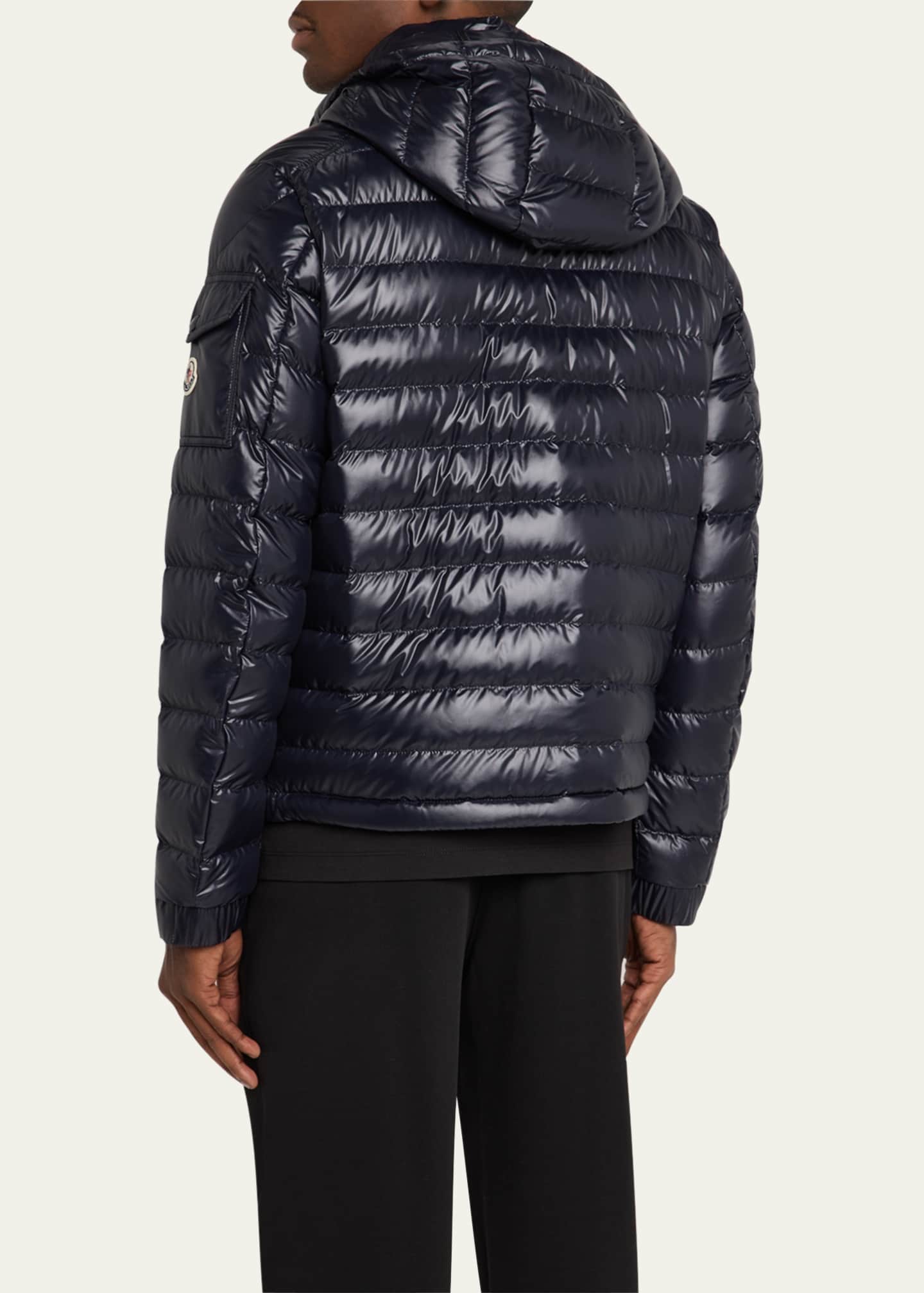 Moncler Men's Lauros Hooded Short Down Jacket Image 3 of 5