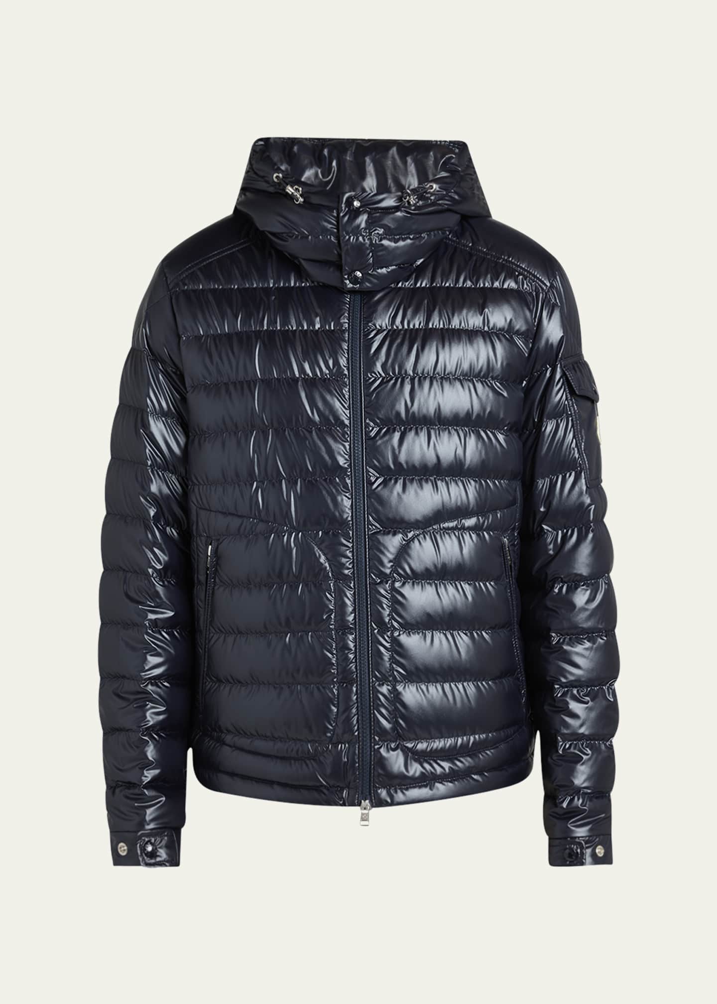 Moncler Men's Lauros Hooded Short Down Jacket Image 1 of 5