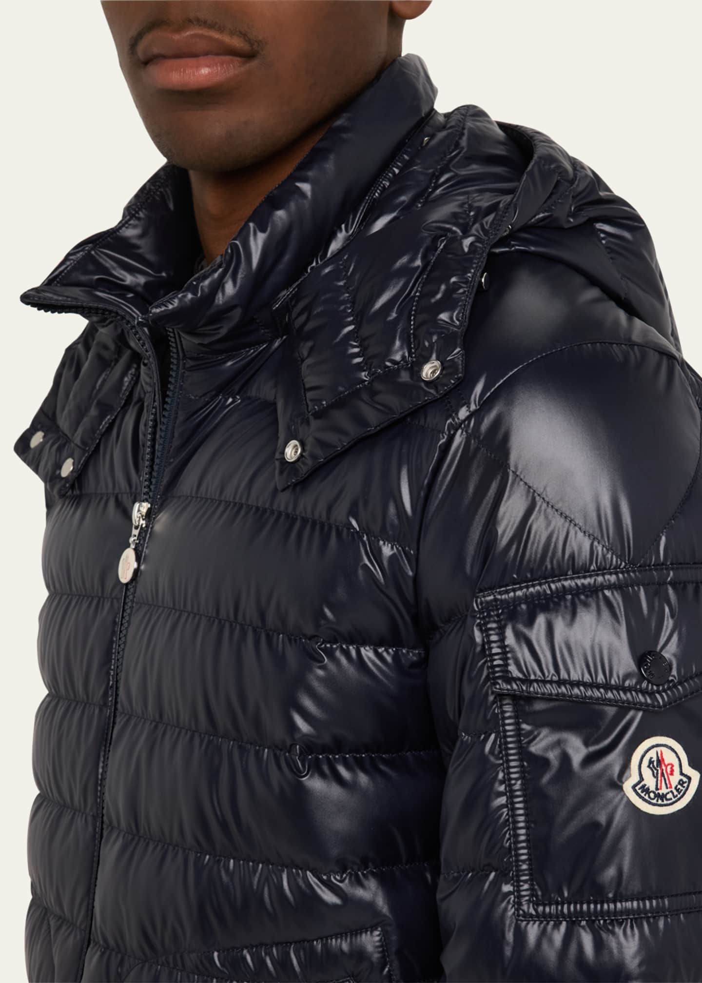 Moncler Men's Lauros Hooded Short Down Jacket Image 5 of 5