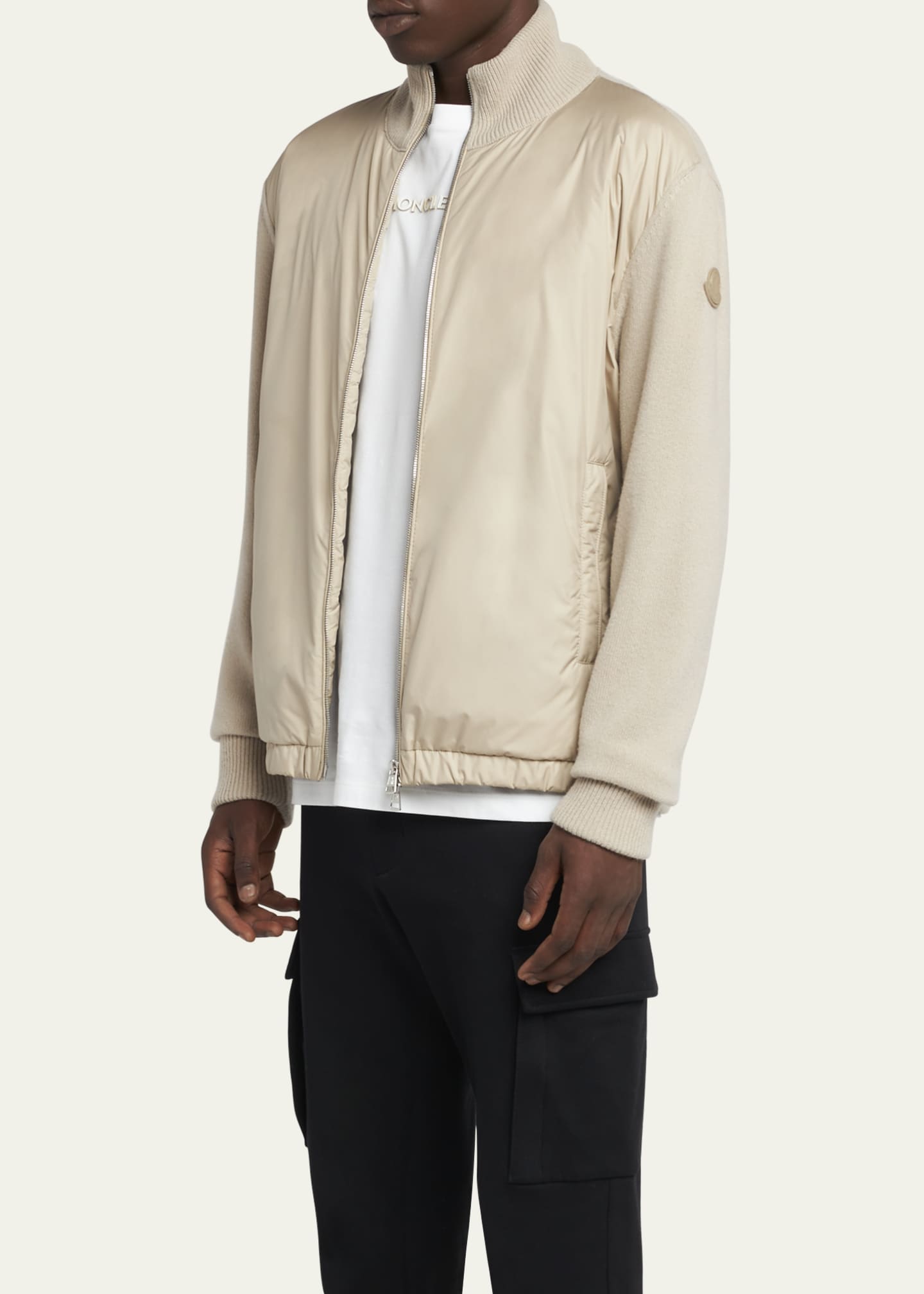 Moncler Men's Knit Down Jacket Image 4 of 5