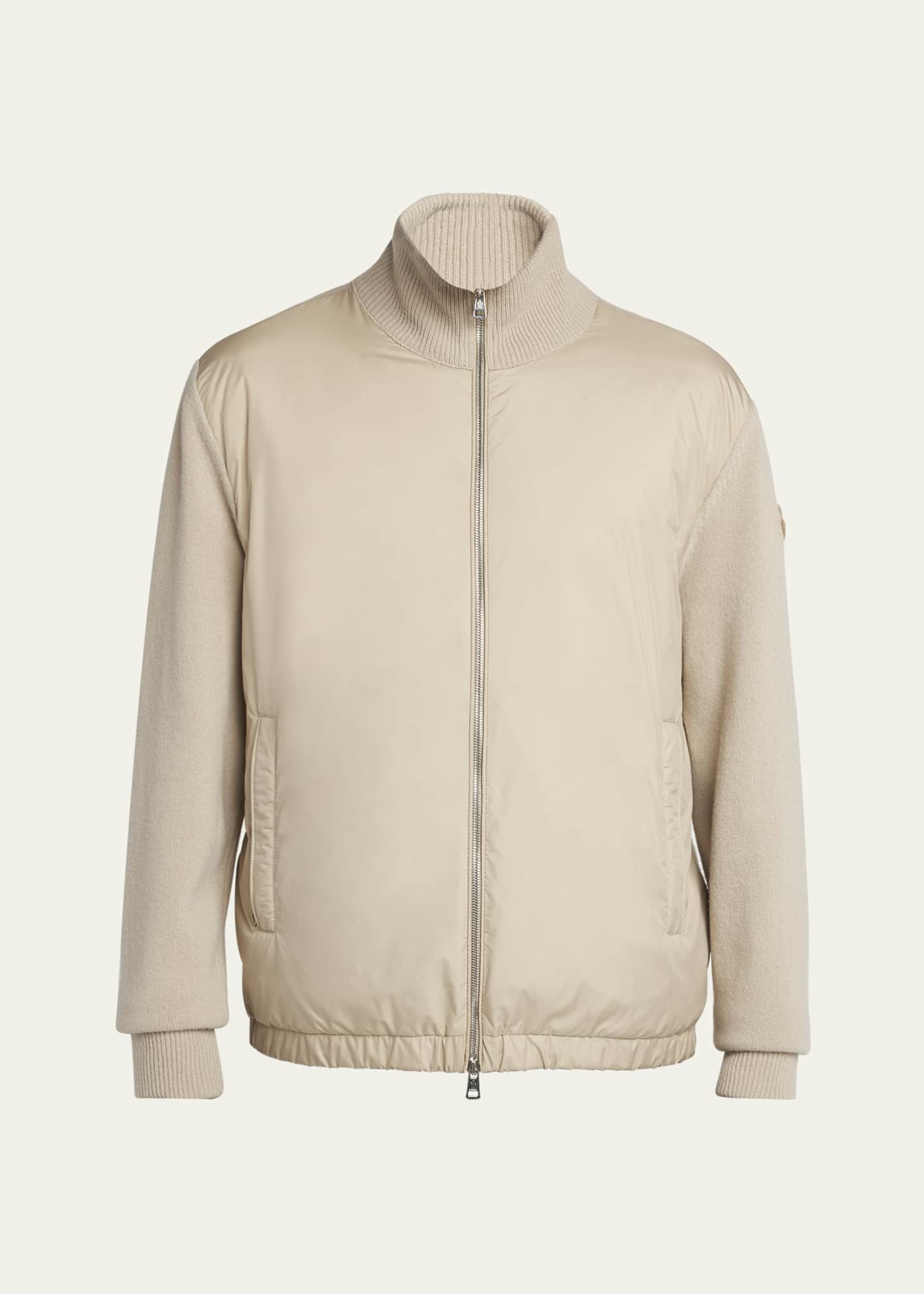 Moncler Men's Knit Down Jacket Image 1 of 5