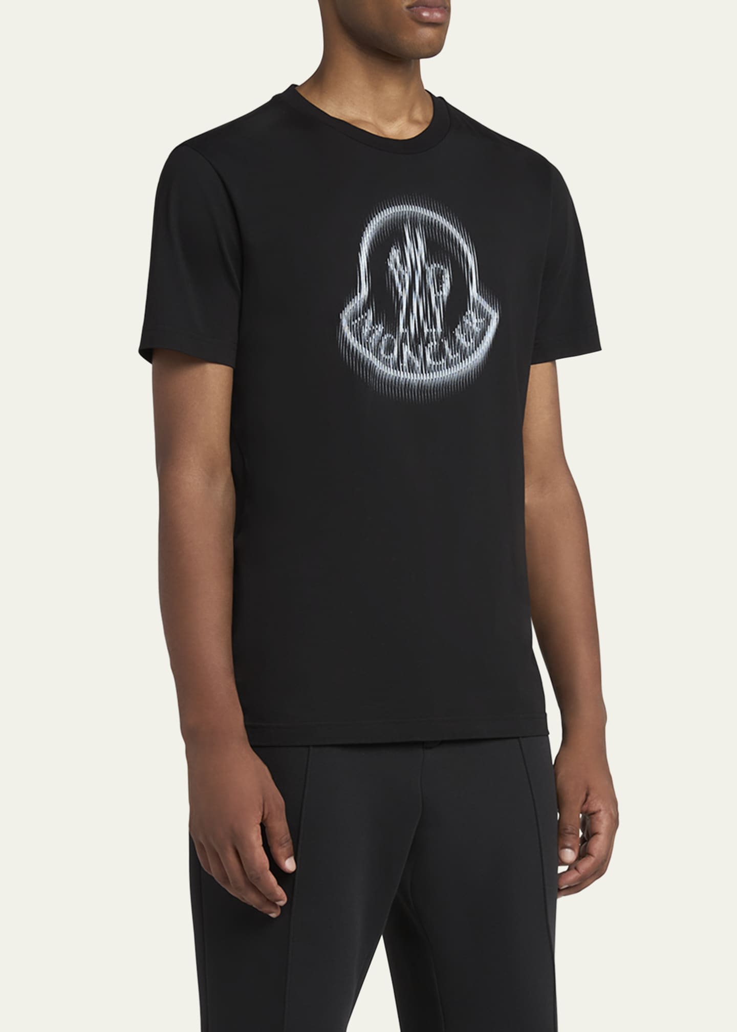 Moncler Men's Cotton Faded Logo T-Shirt Image 4 of 5